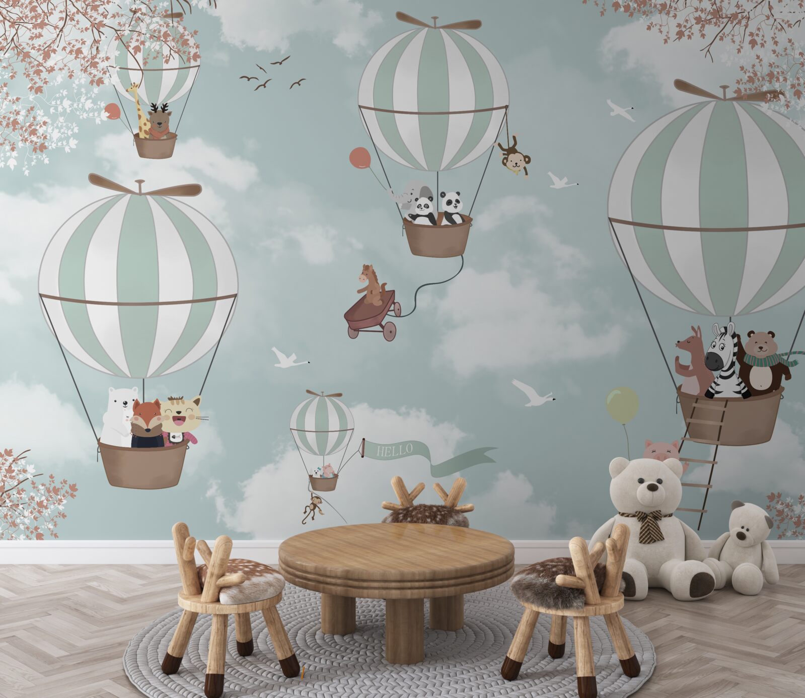 Papier peint produit, illustration et ballon