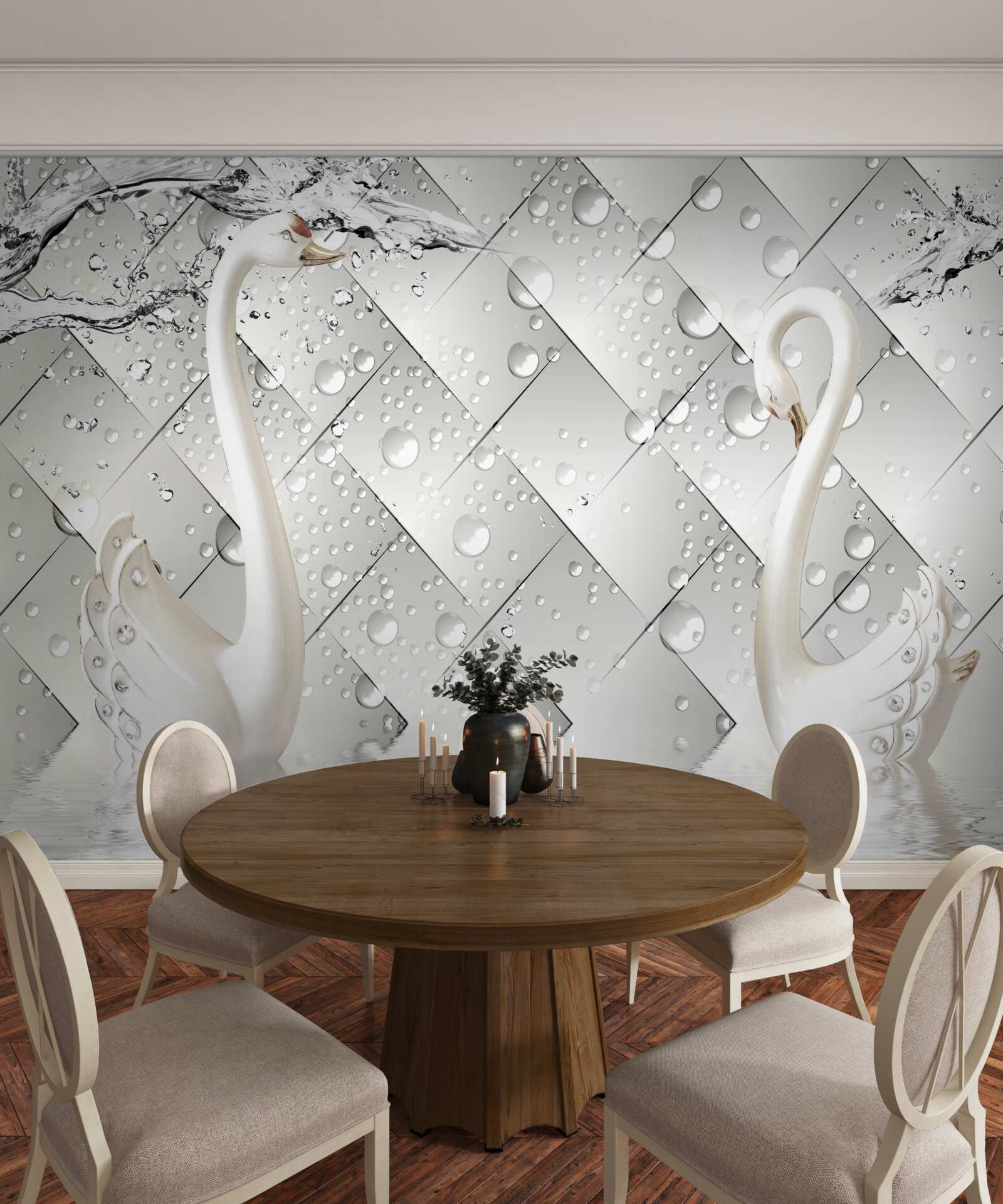 Papier peint mur blanc et papier peint