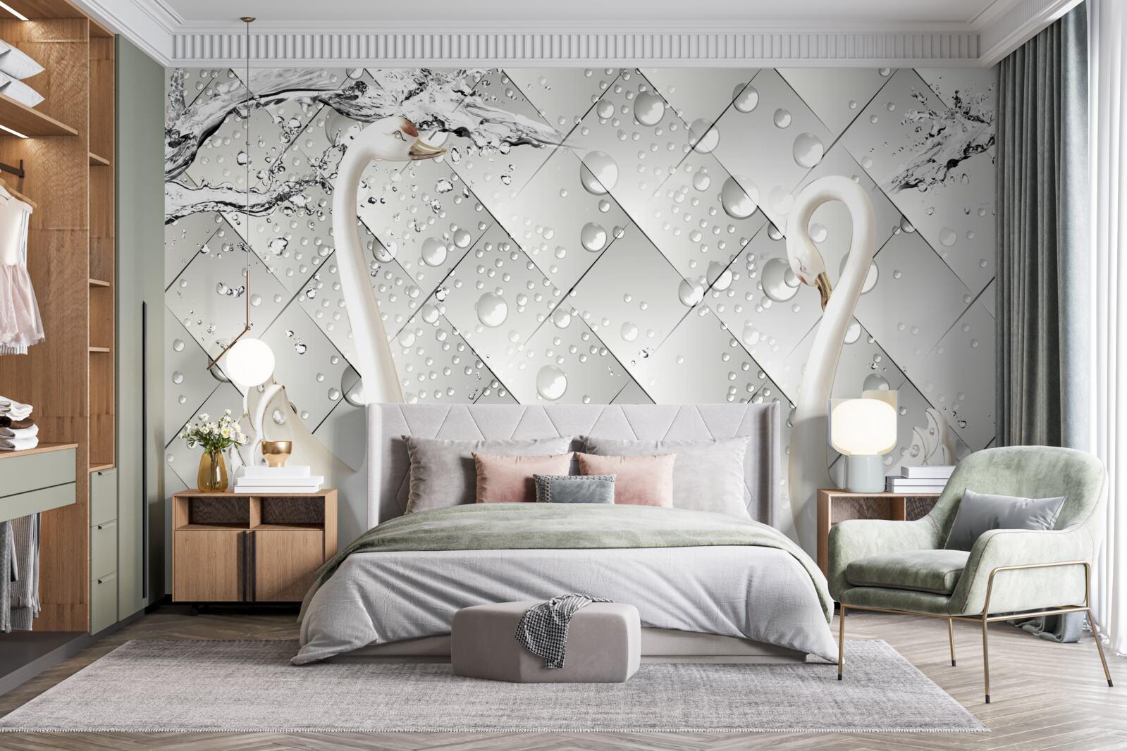 Papier peint mur blanc et papier peint