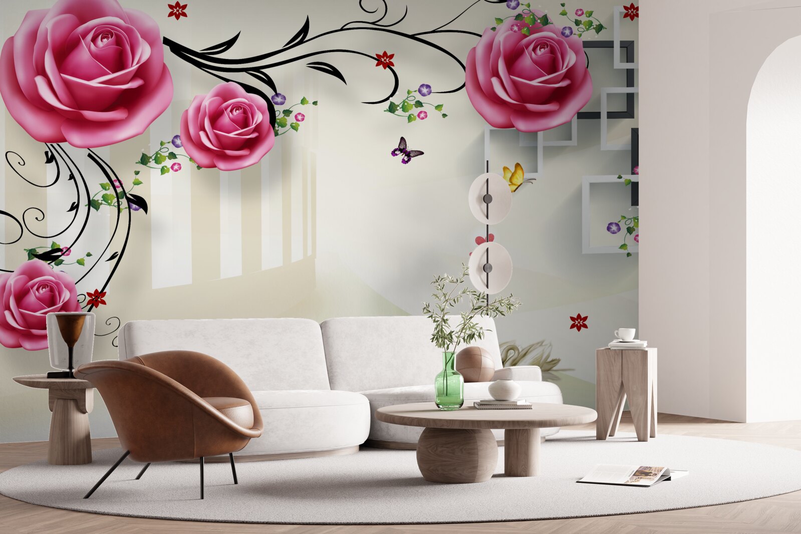 Papier peint du rose et un mur