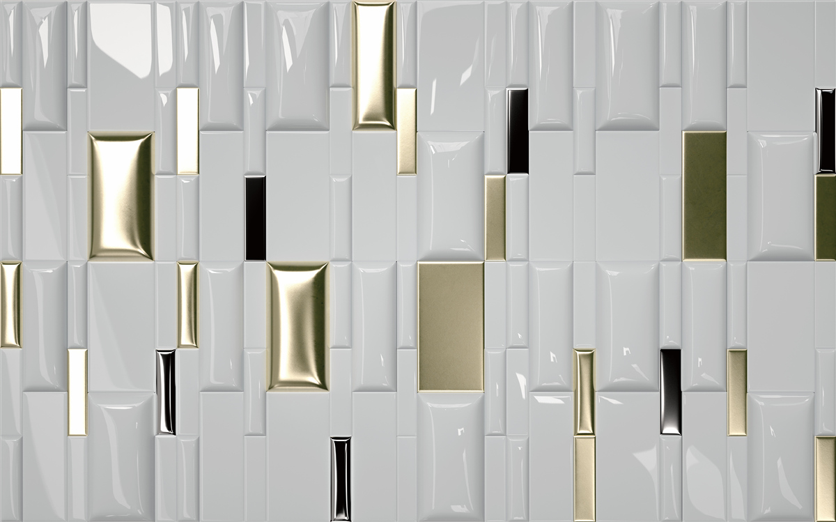 Papier peint accents dorés
