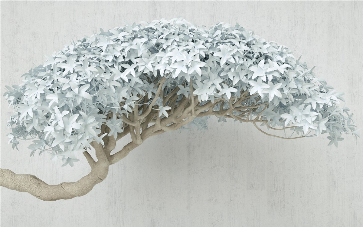 Papier peint branche fleurie