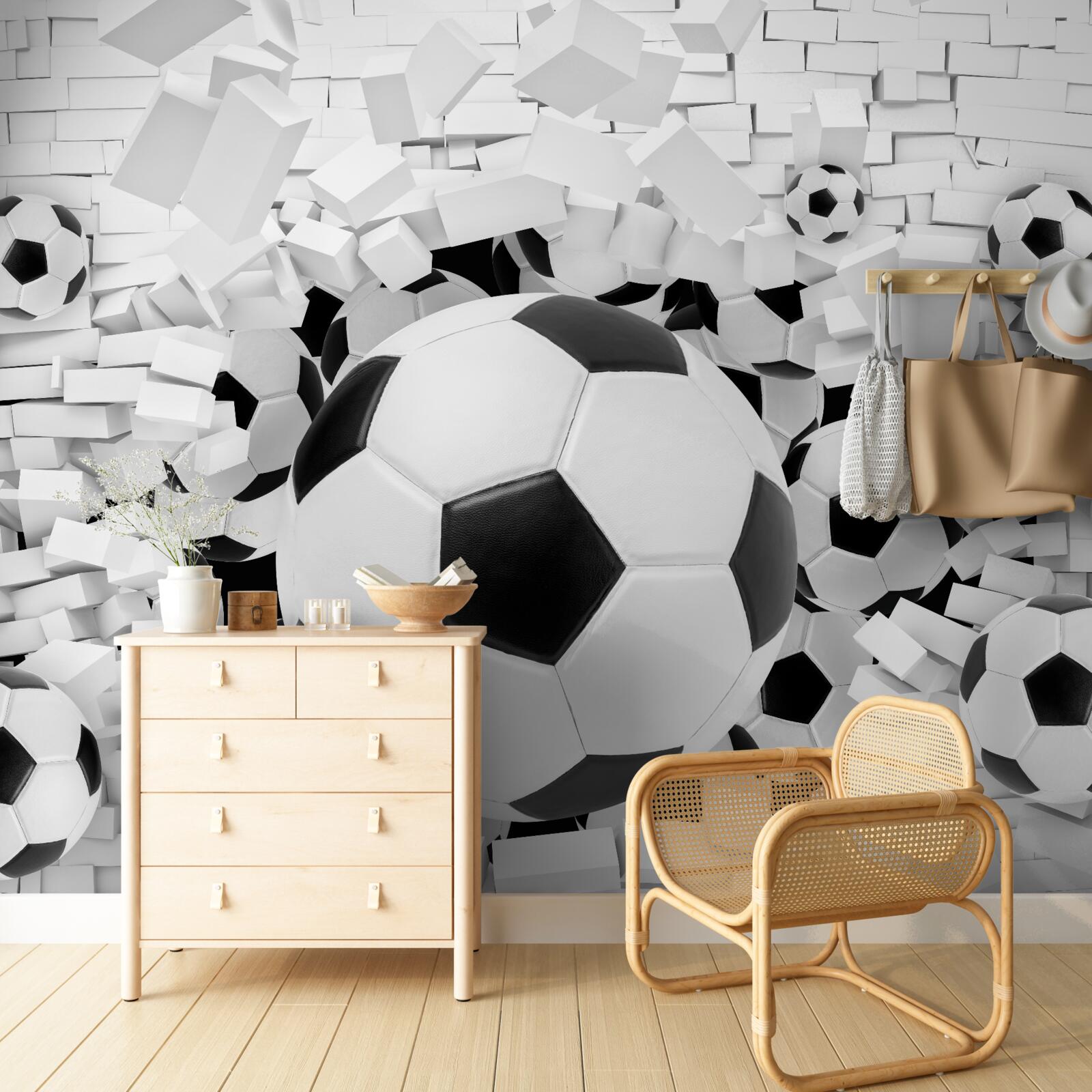 Papier peint La balle perce le mur en 3D