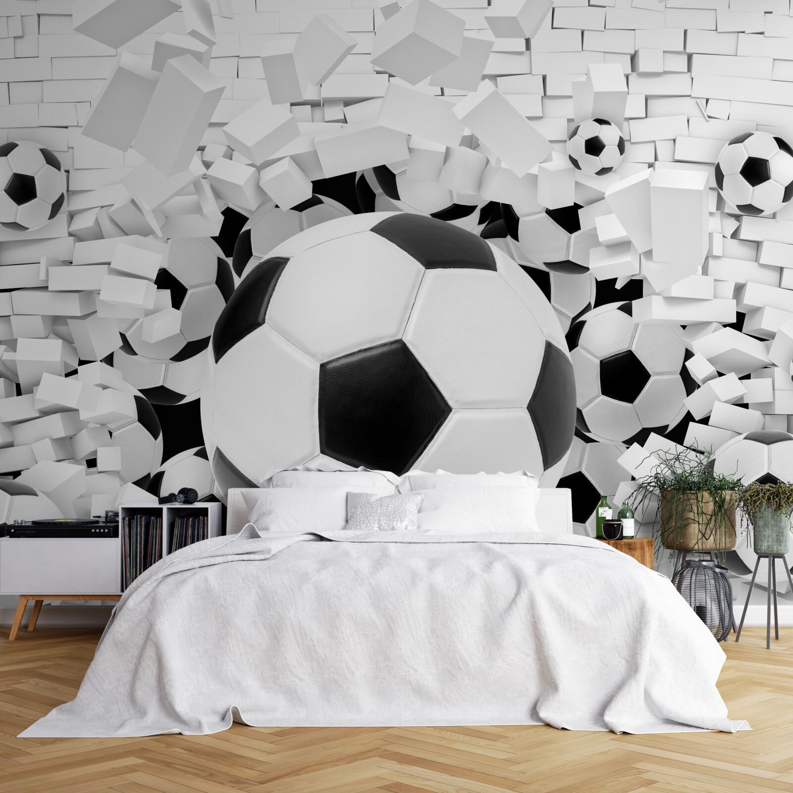 Papier peint La balle perce le mur en 3D