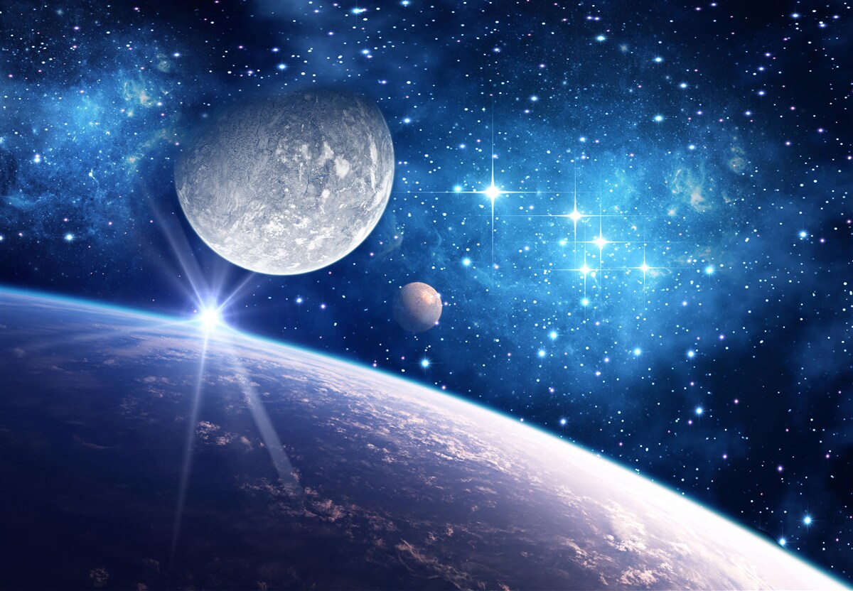 Papier peint l'univers, l'espace stellaire et la couche d'air