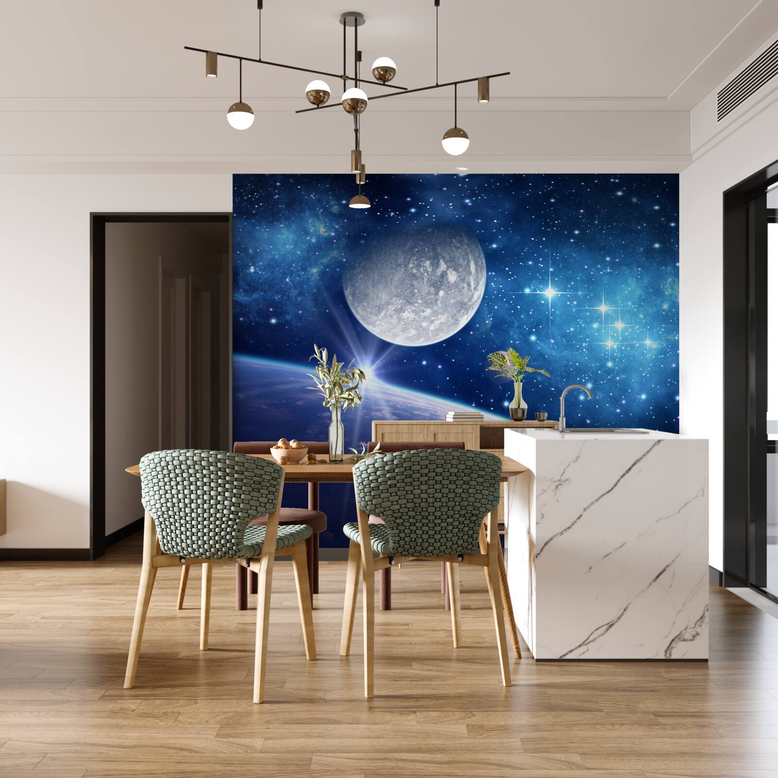 Papier peint l'univers, l'espace stellaire et la couche d'air