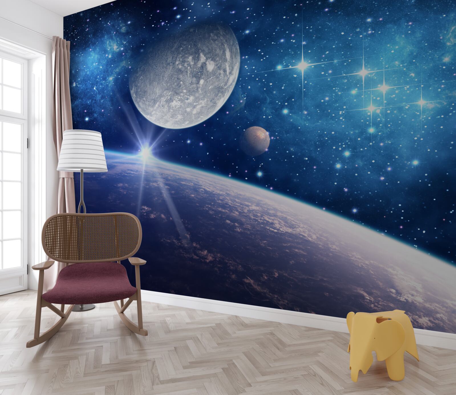 Papier peint l'univers, l'espace stellaire et la couche d'air