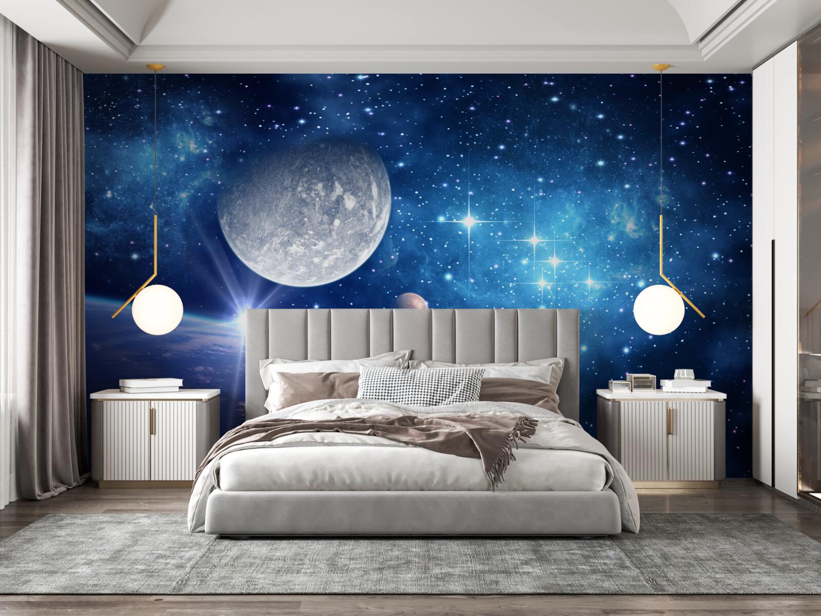 Papier peint l'univers, l'espace stellaire et la couche d'air