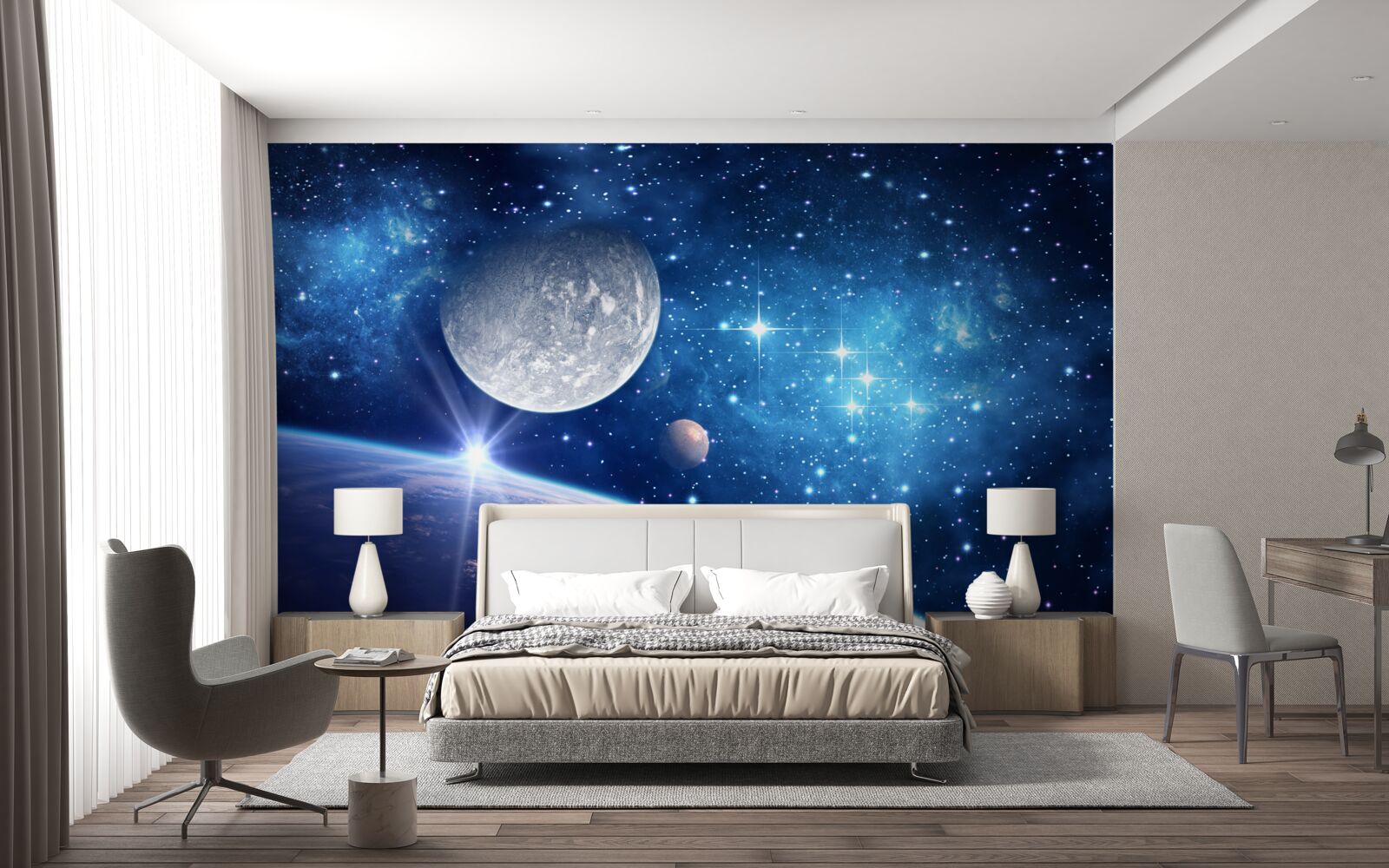 Papier peint l'univers, l'espace stellaire et la couche d'air