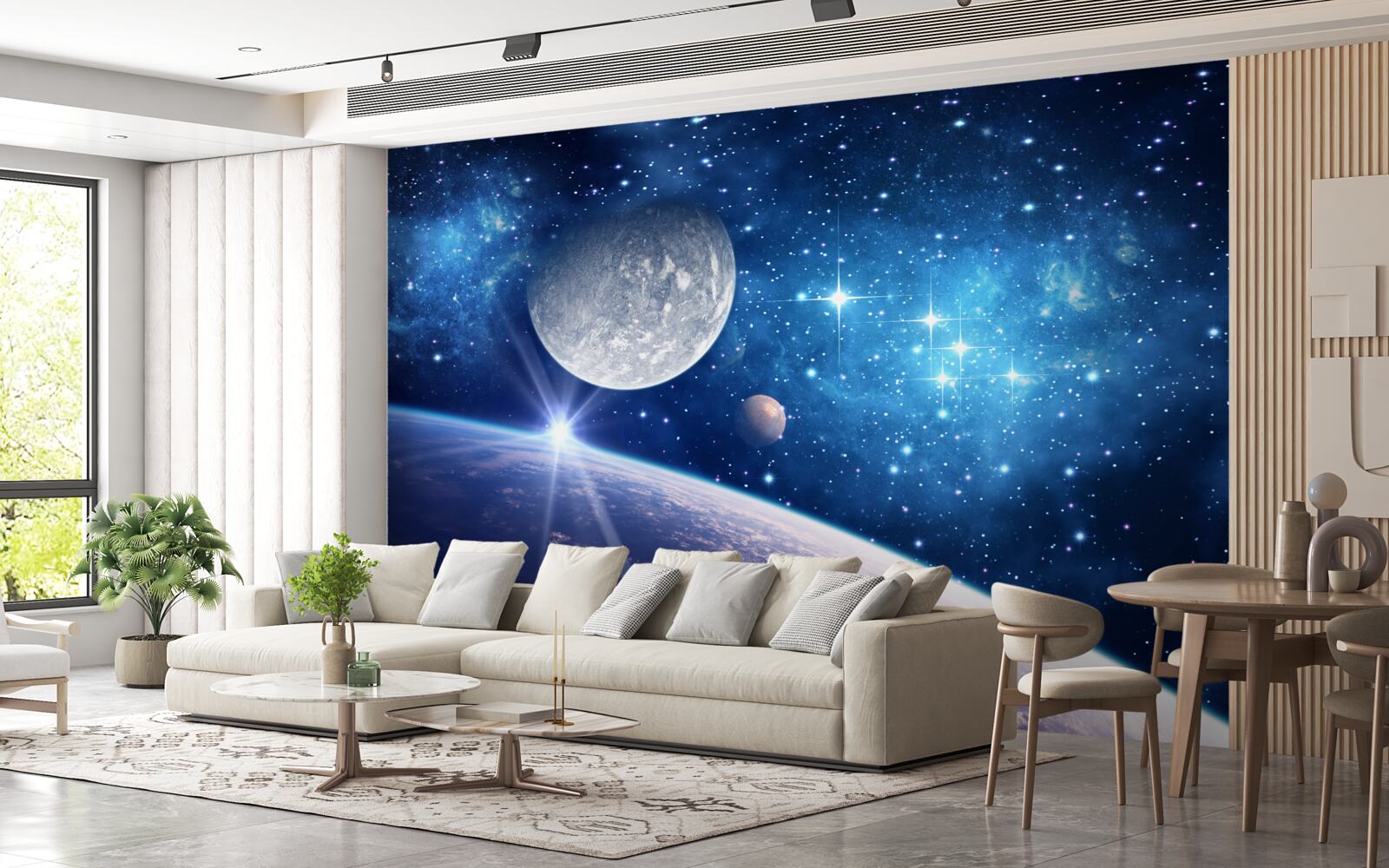 Papier peint l'univers, l'espace stellaire et la couche d'air