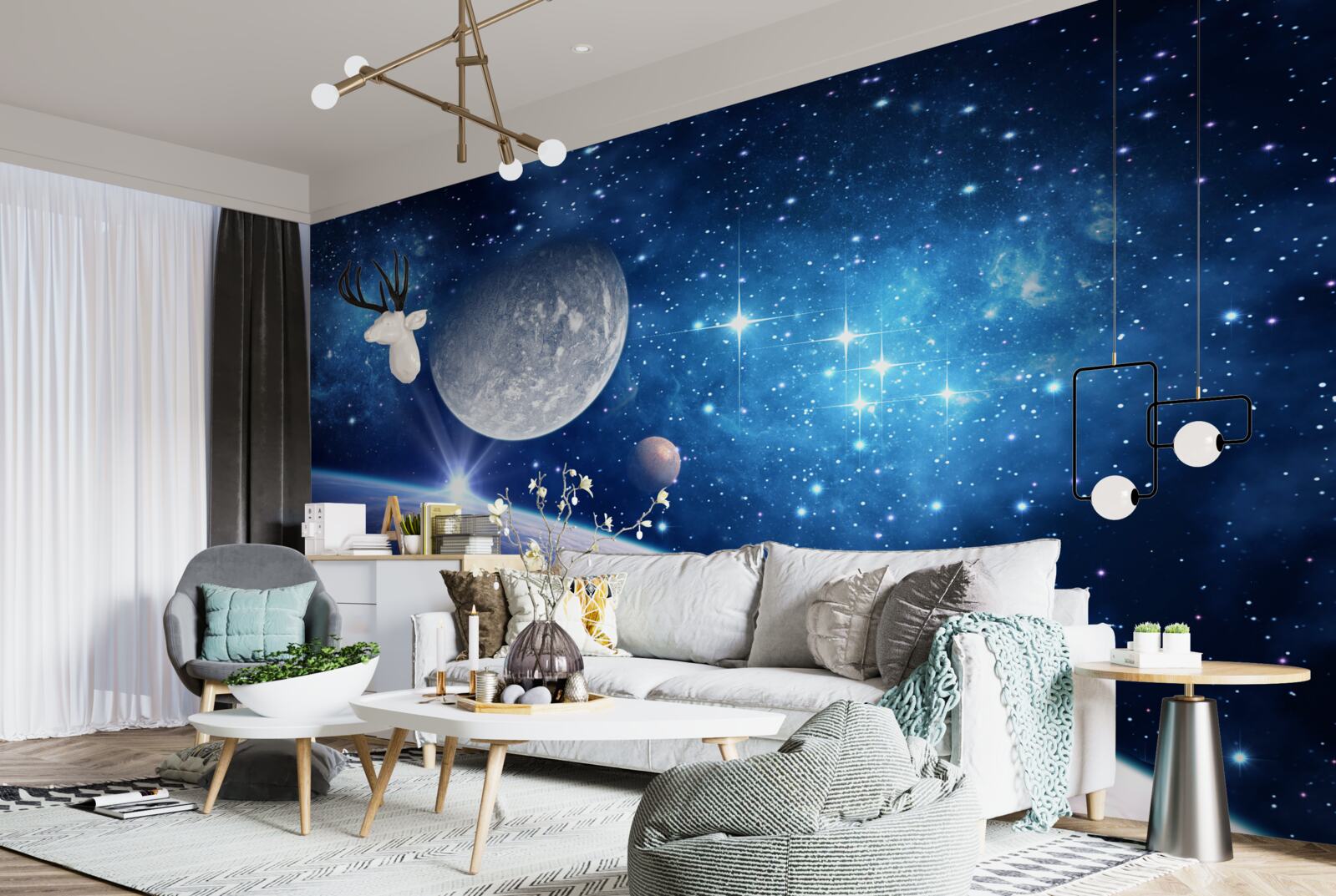 Papier peint l'univers, l'espace stellaire et la couche d'air