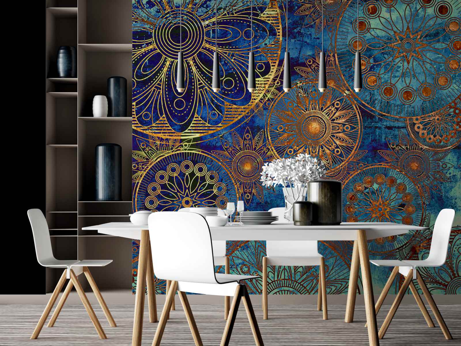 Papier peint design d'intérieur, ameublement et lazer