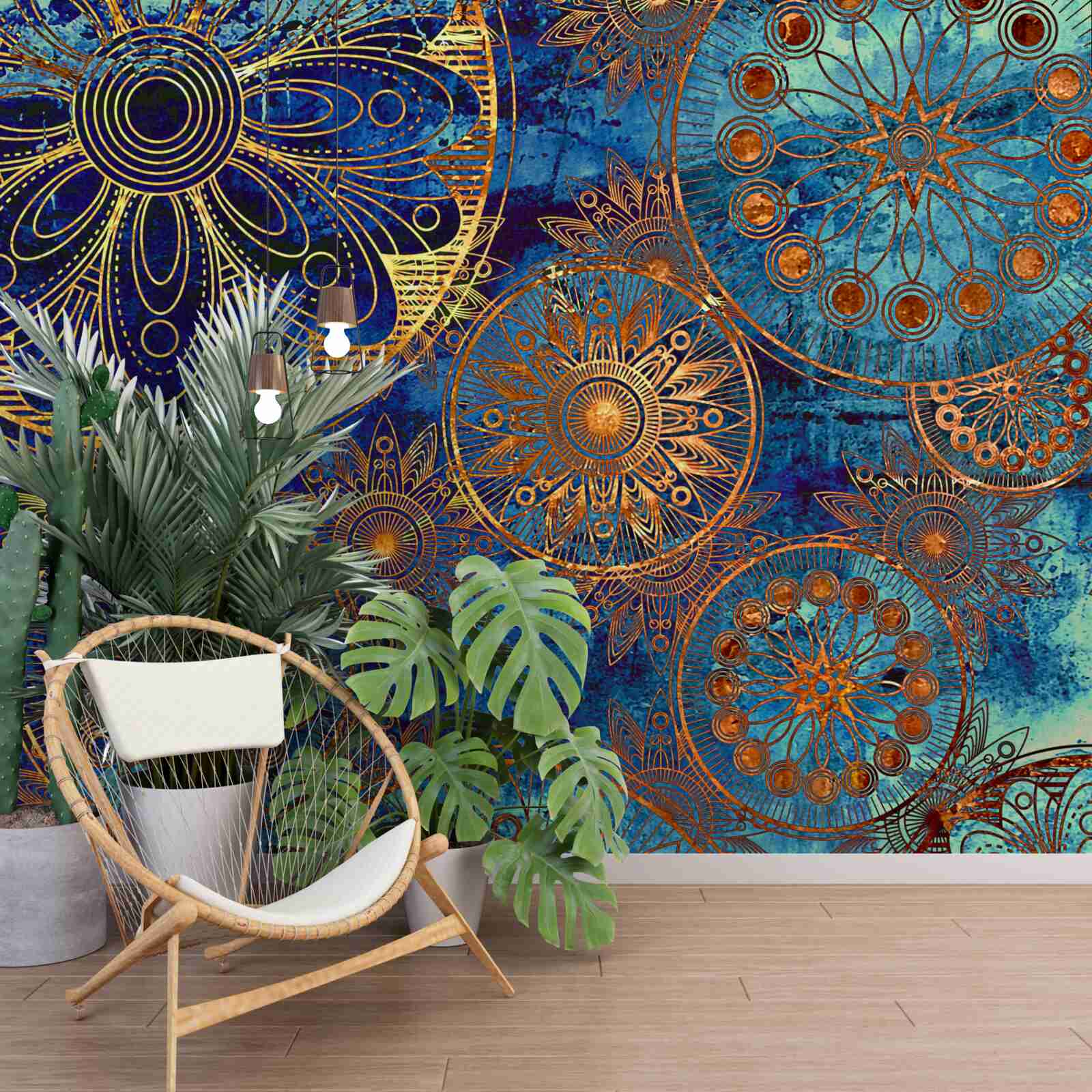 Papier peint design d'intérieur, ameublement et lazer