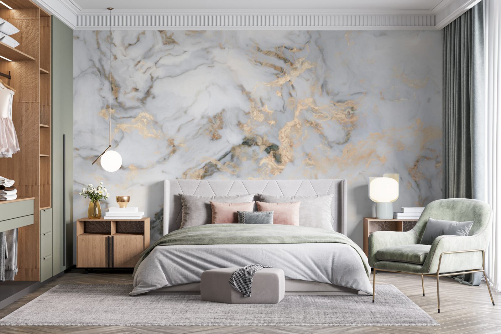 Papier peint textiles, produits de table et d'ameublement