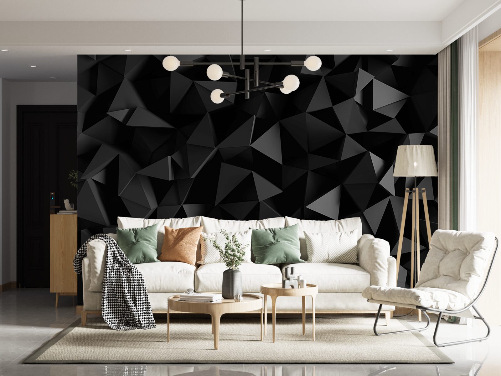 Papier peint barrière noire massive