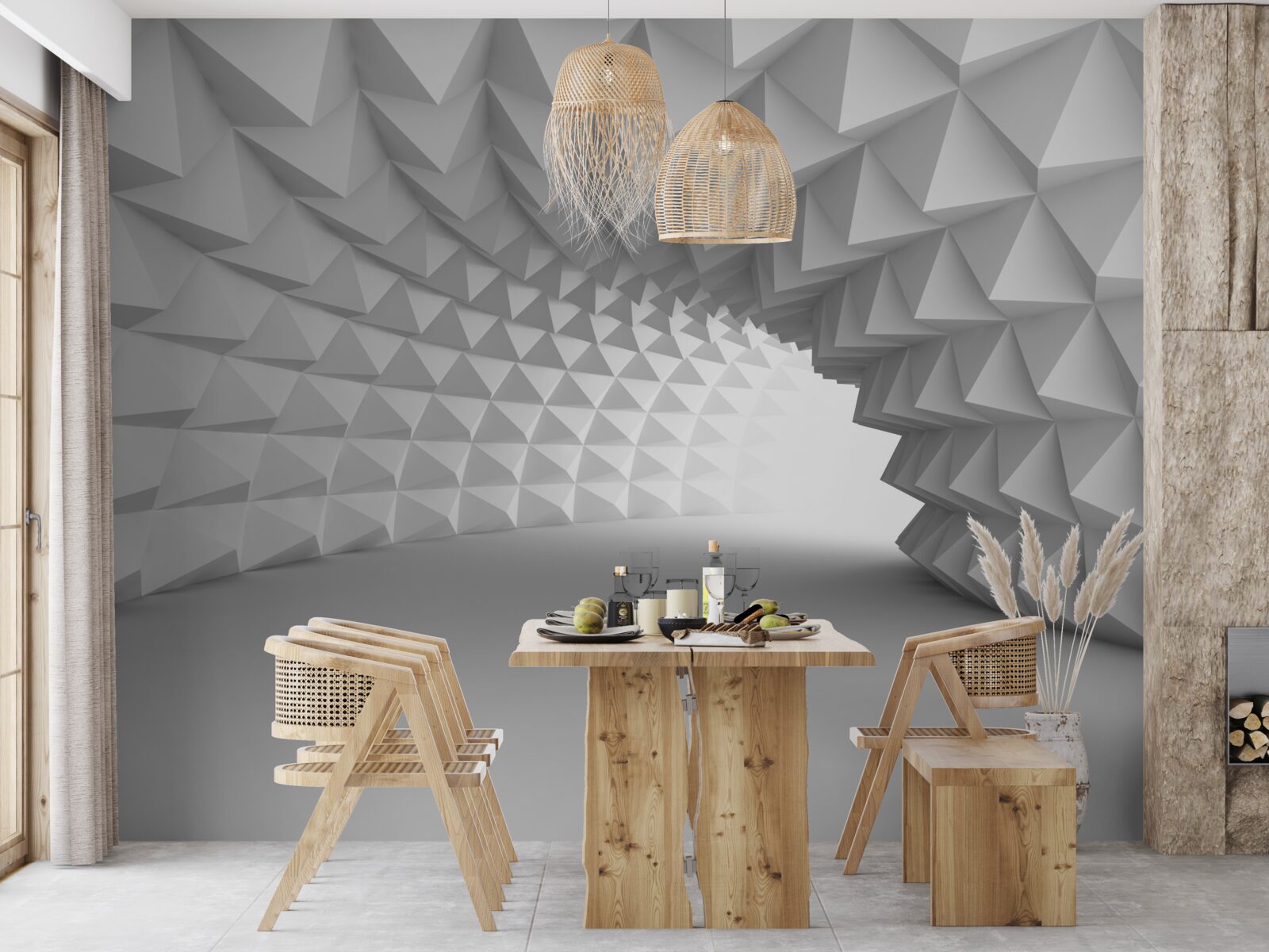 Papier peint tunel 3d