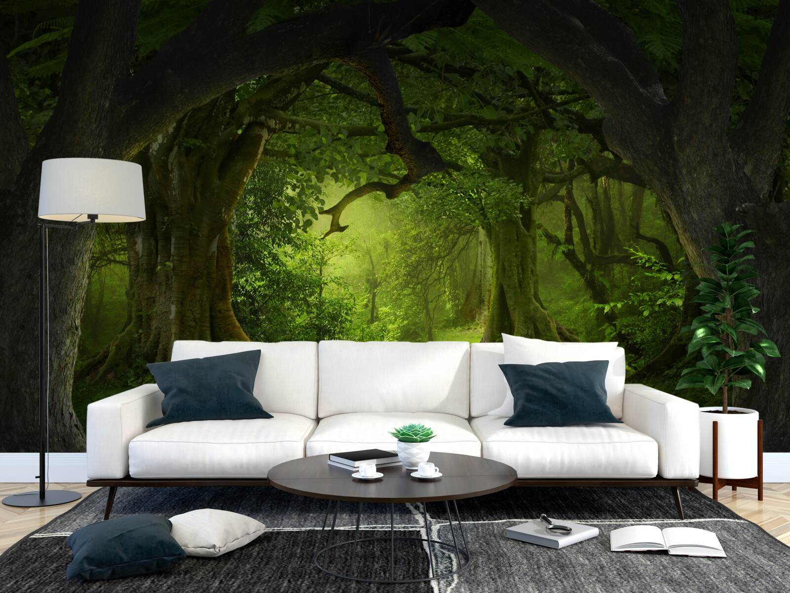 Papier peint une forêt pleine de magie