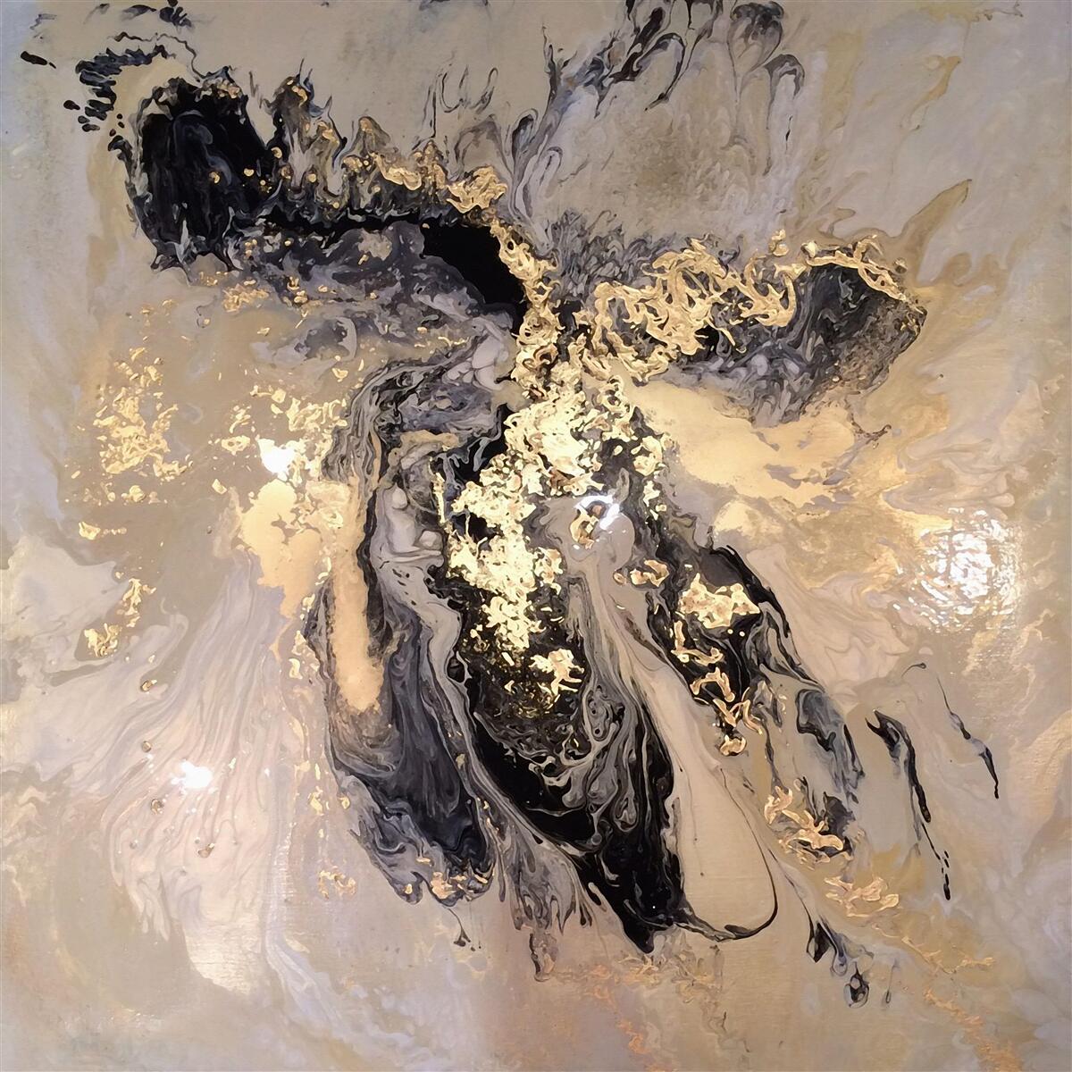 Papier peint l'or liquide