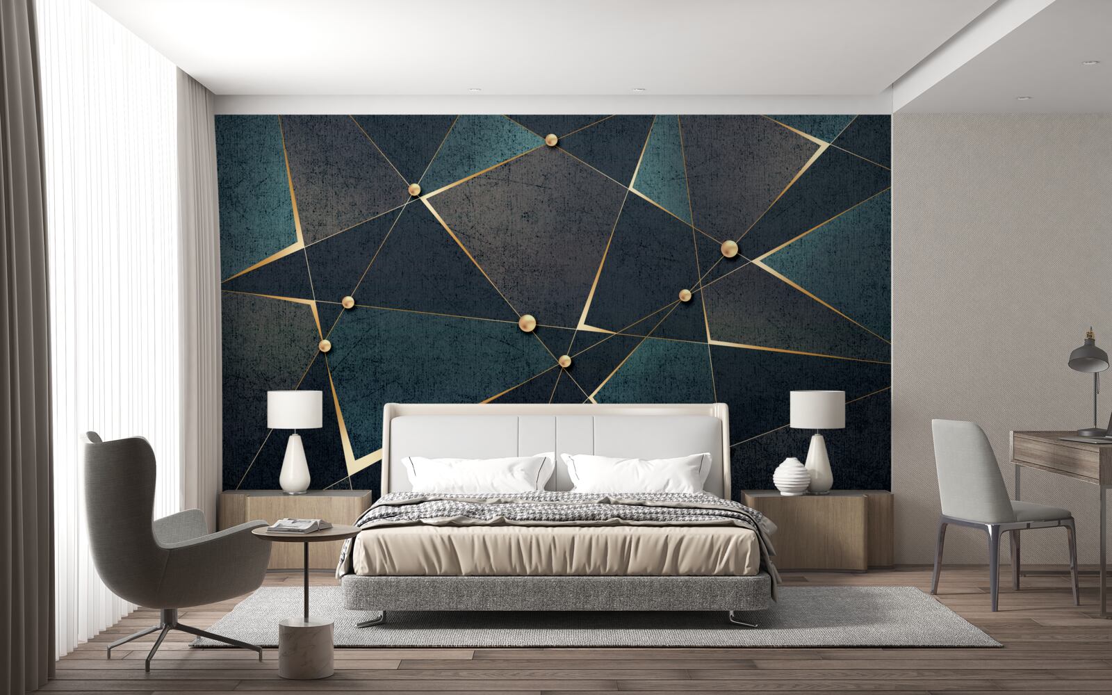 Papier peint les triangles sont verts