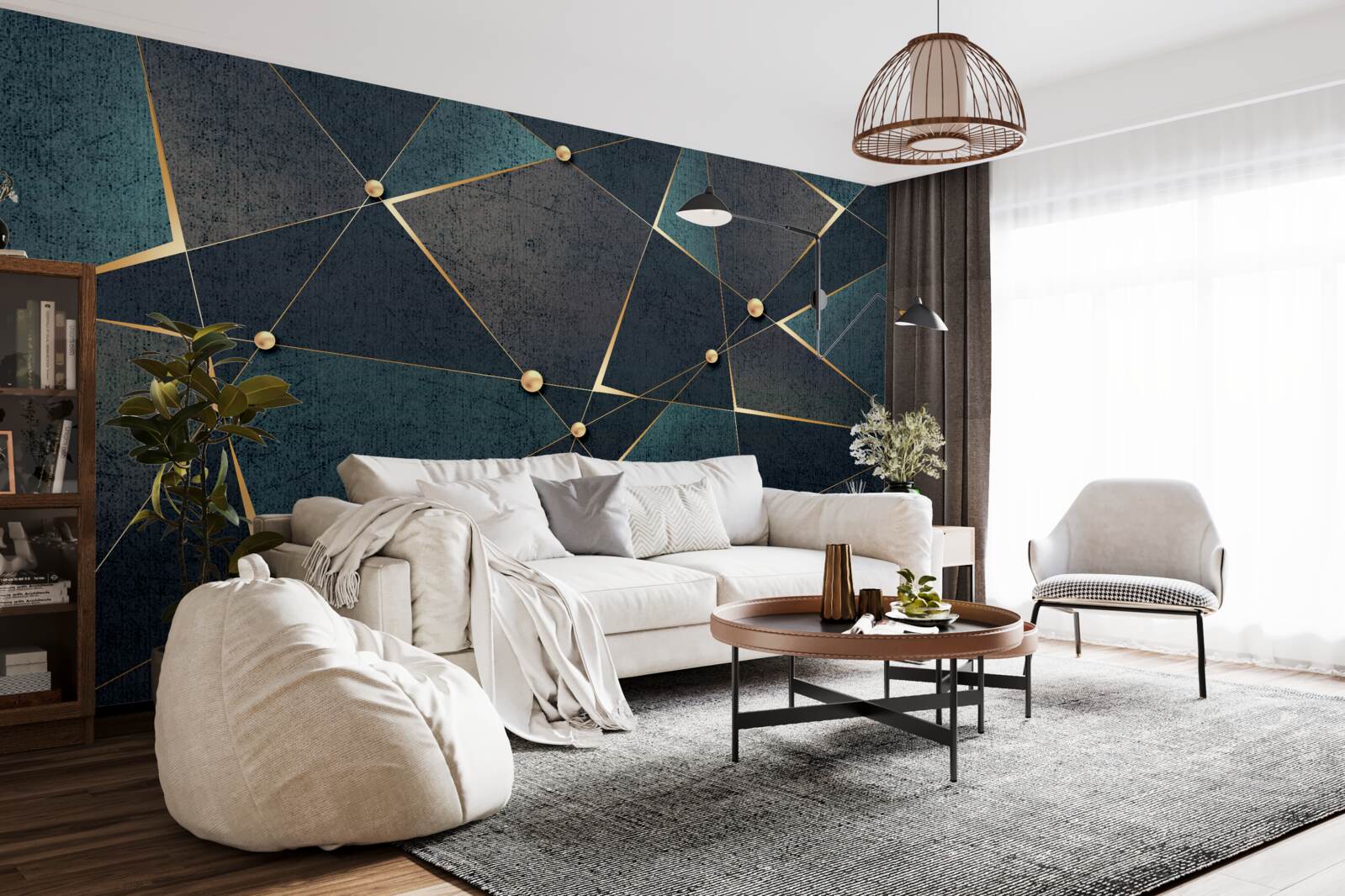 Papier peint les triangles sont verts