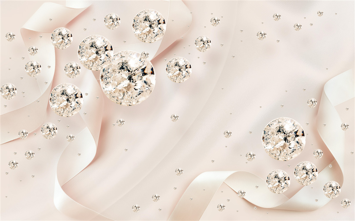Papier peint perles et boucles