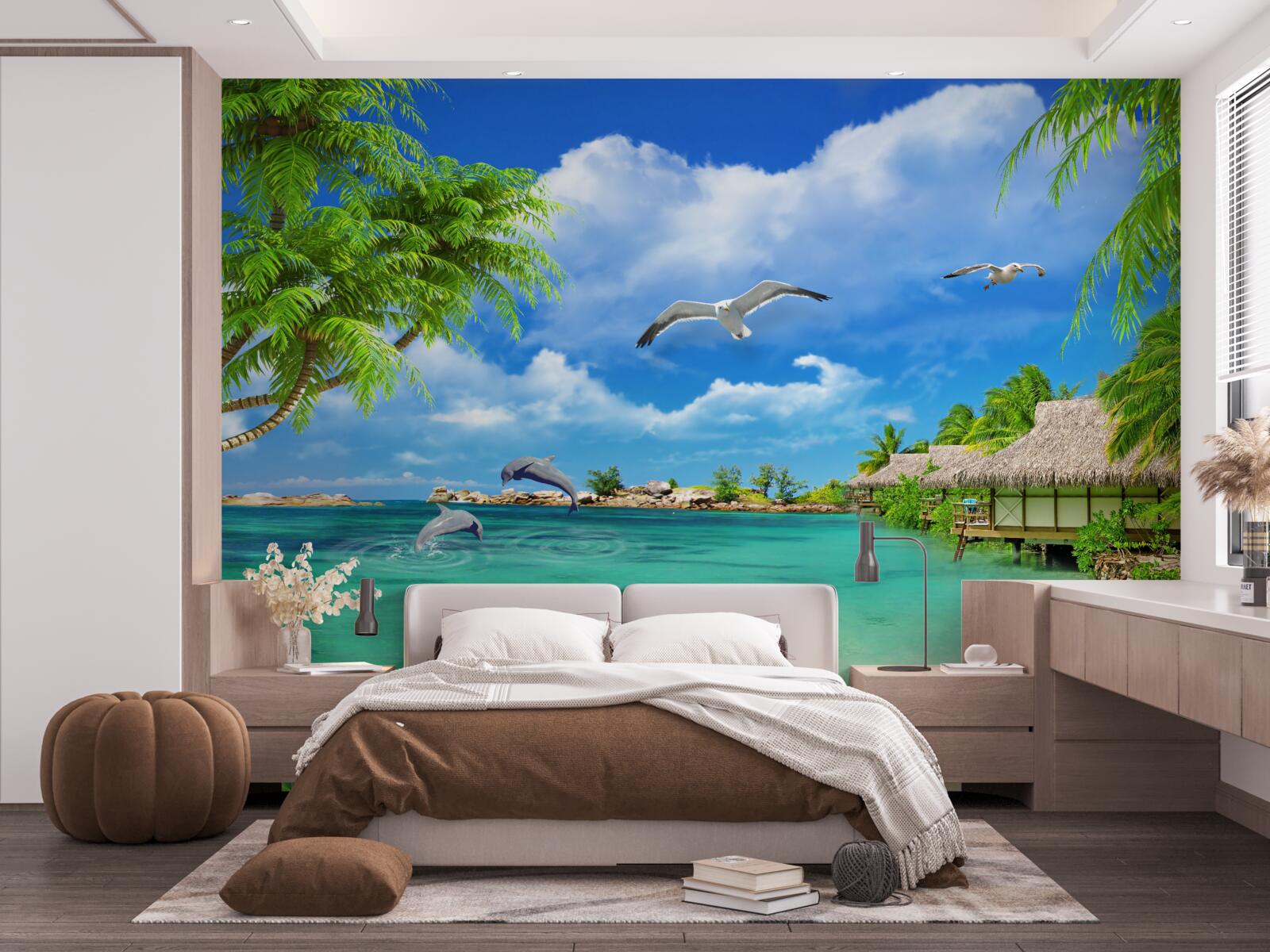 Papier peint mer de turquoise