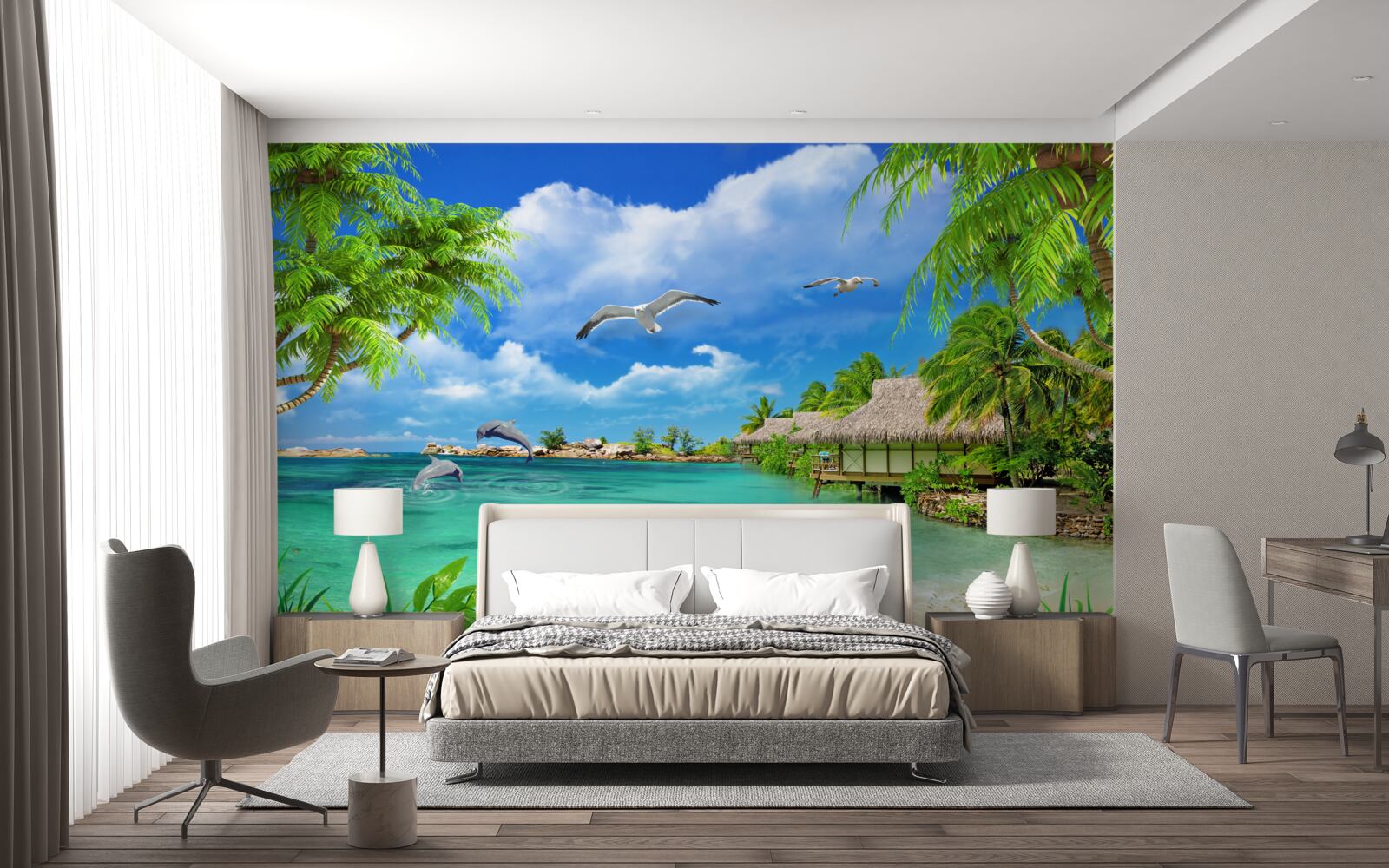 Papier peint mer de turquoise