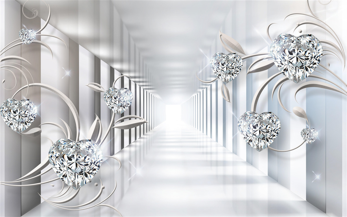 Papier peint couloir de diamants