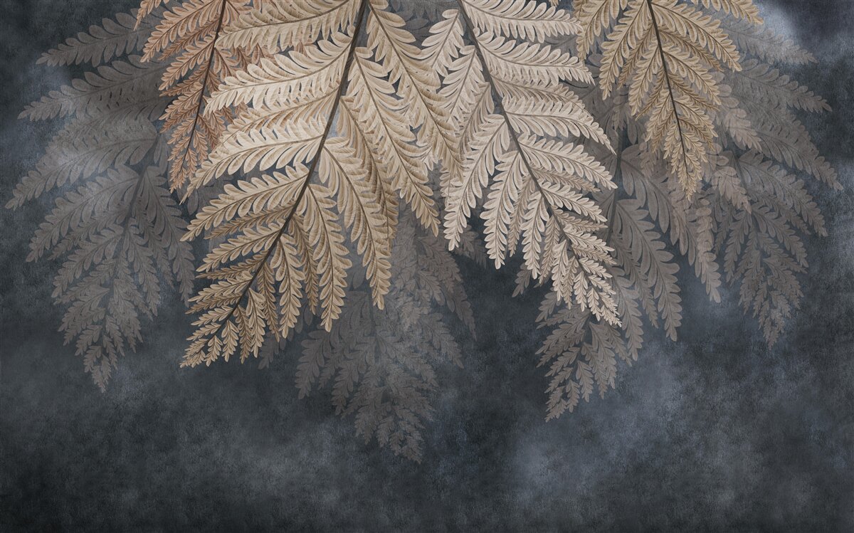 Papier peint feuilles de fougère