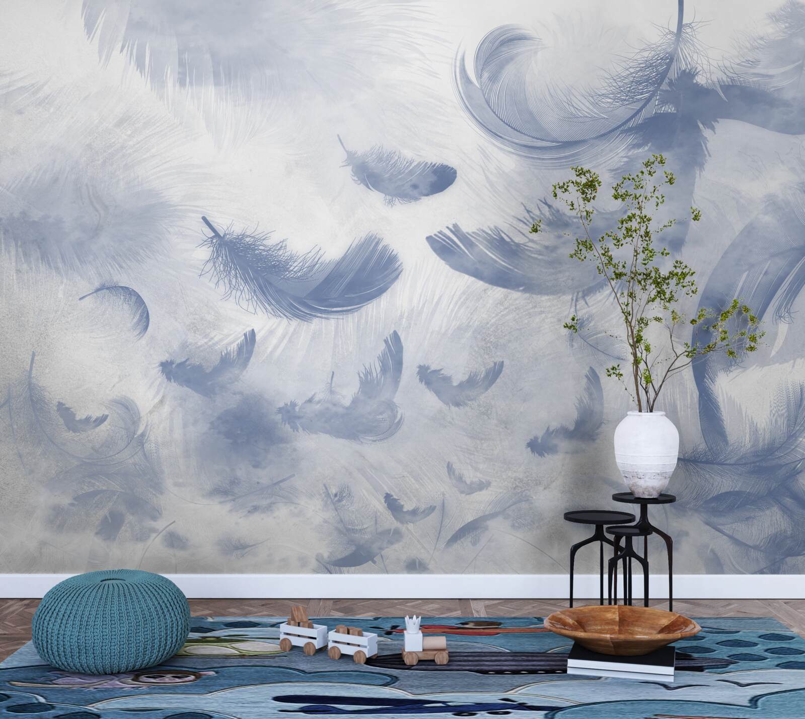 Papier peint des plumes aussi légères que l'air