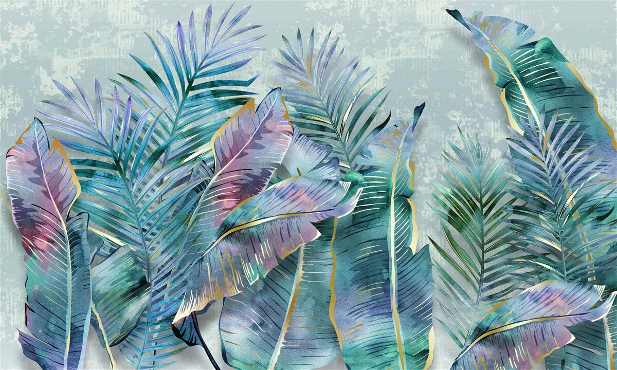 Papier peint avec des feuilles de couleur pourpre