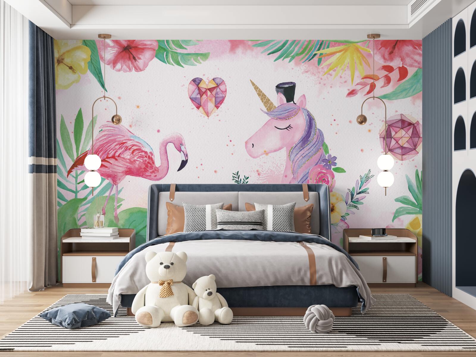 Papier peint des rêves dans les tons roses