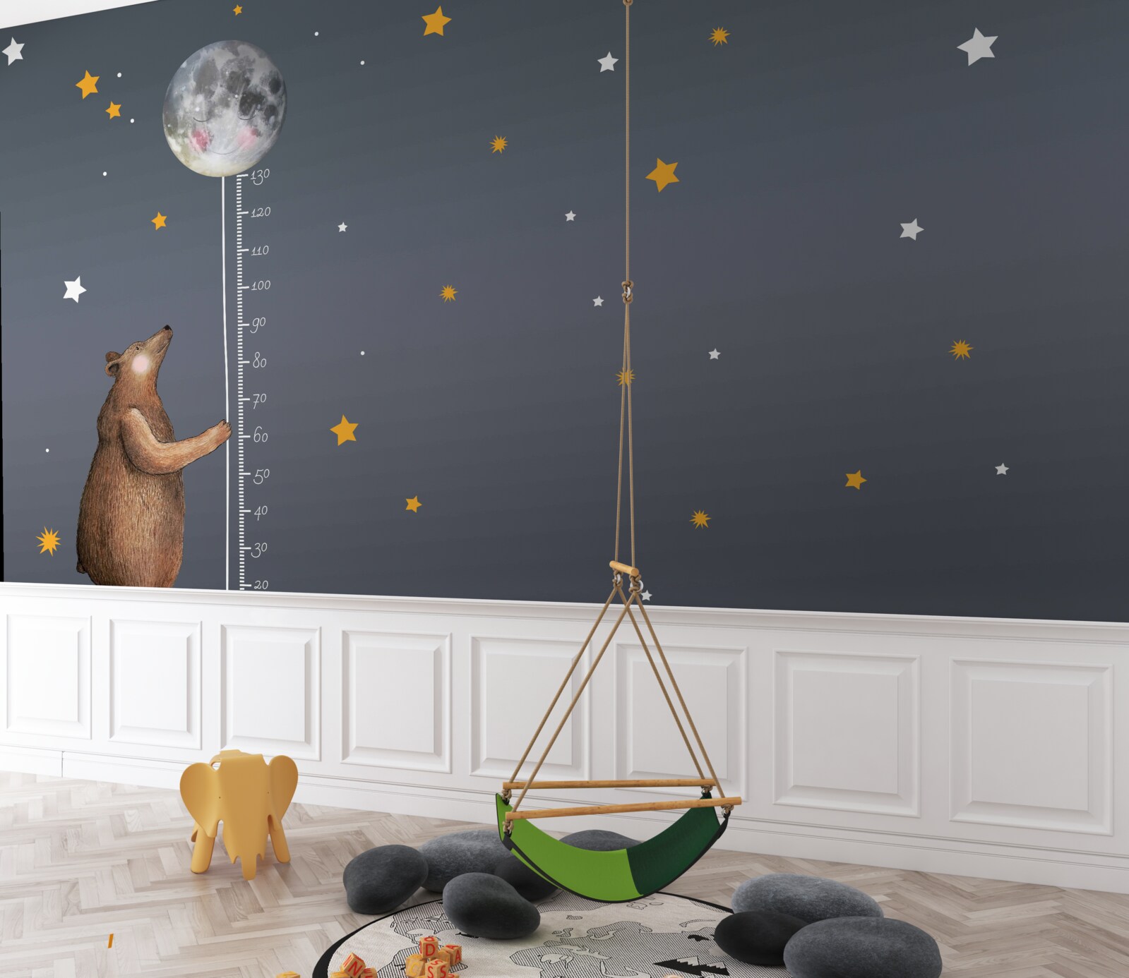 Papier peint espace céleste parsemé d'étoiles