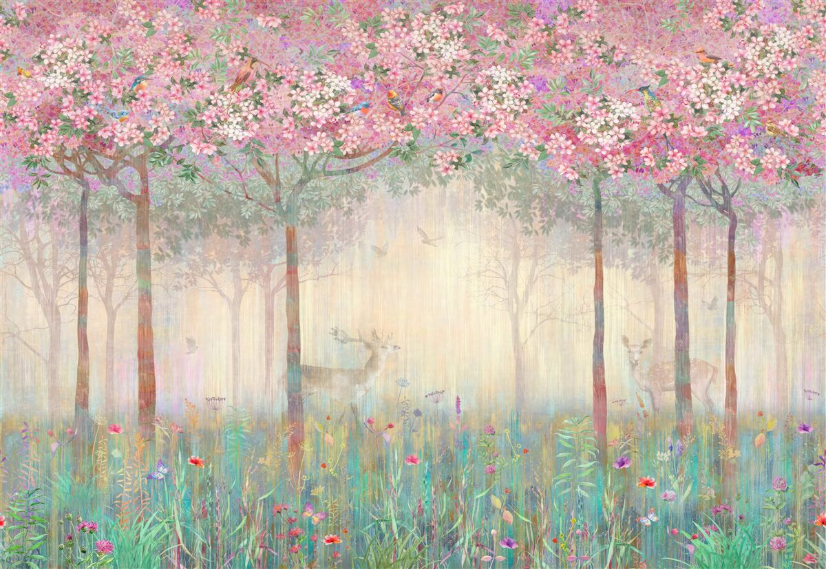 Papier peint hall et arbre