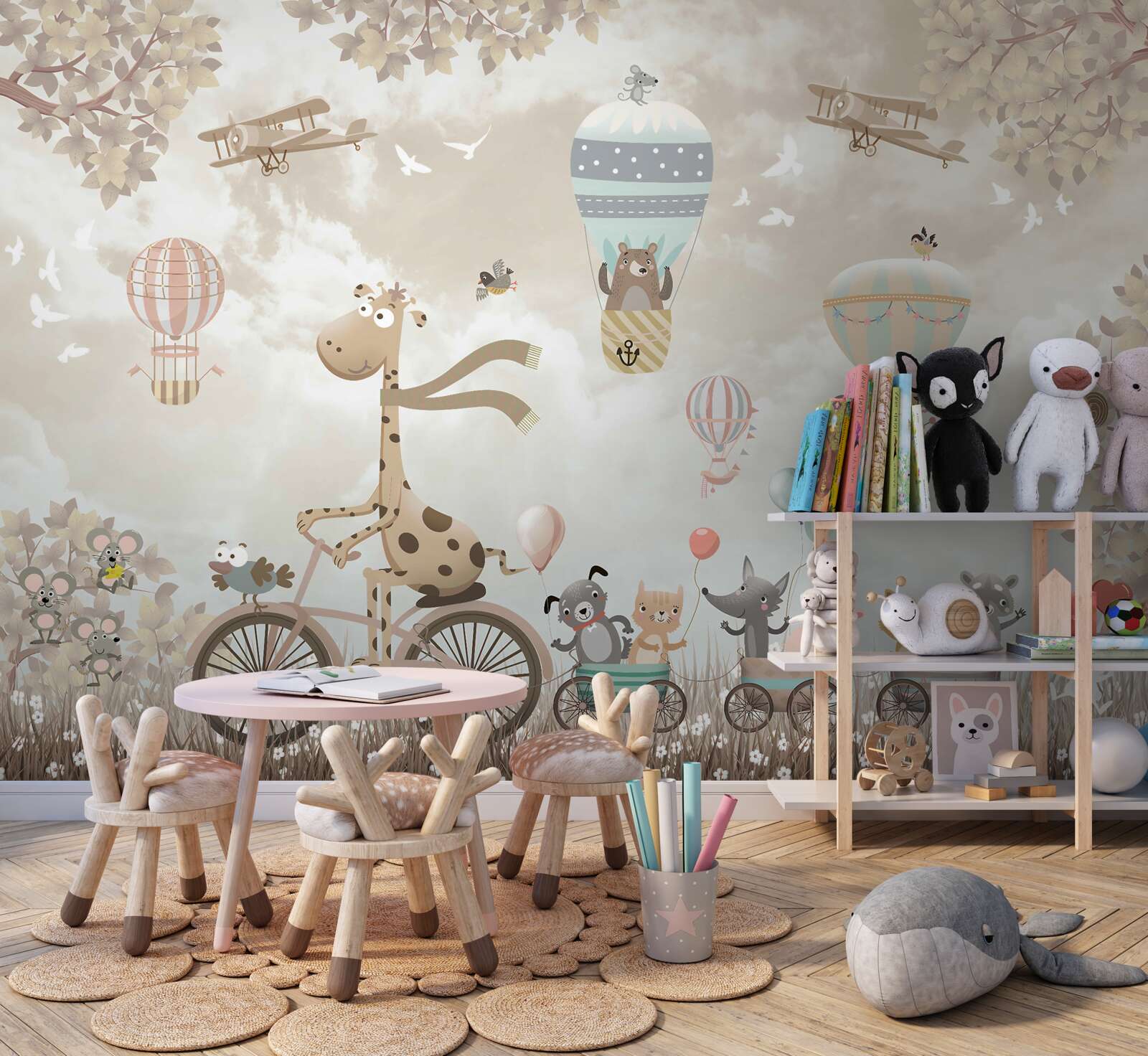 Papier peint animaux heureux