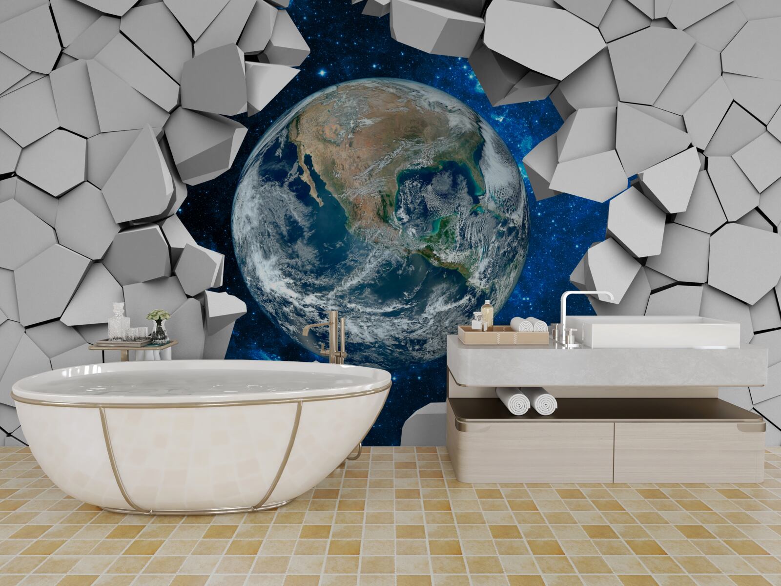 Papier peint la terre est la troisième planète