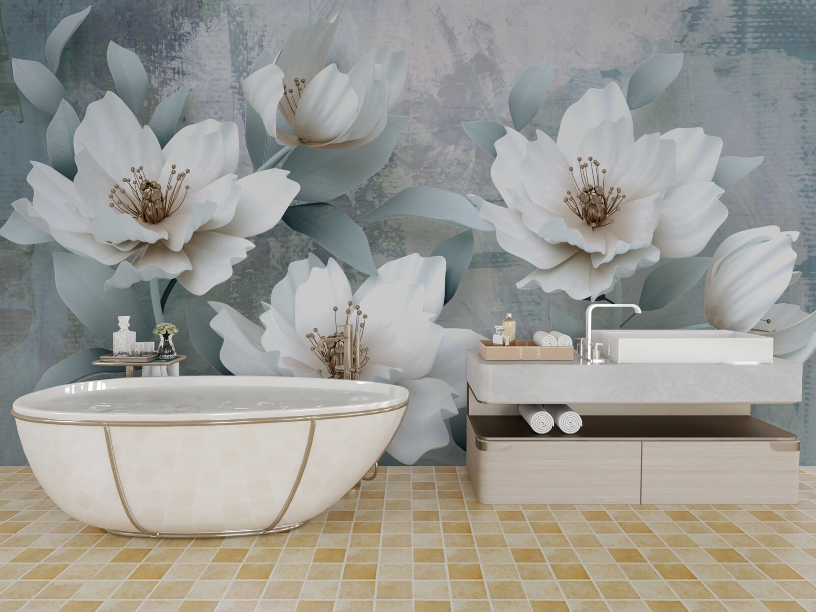 Papier peint Fleurs