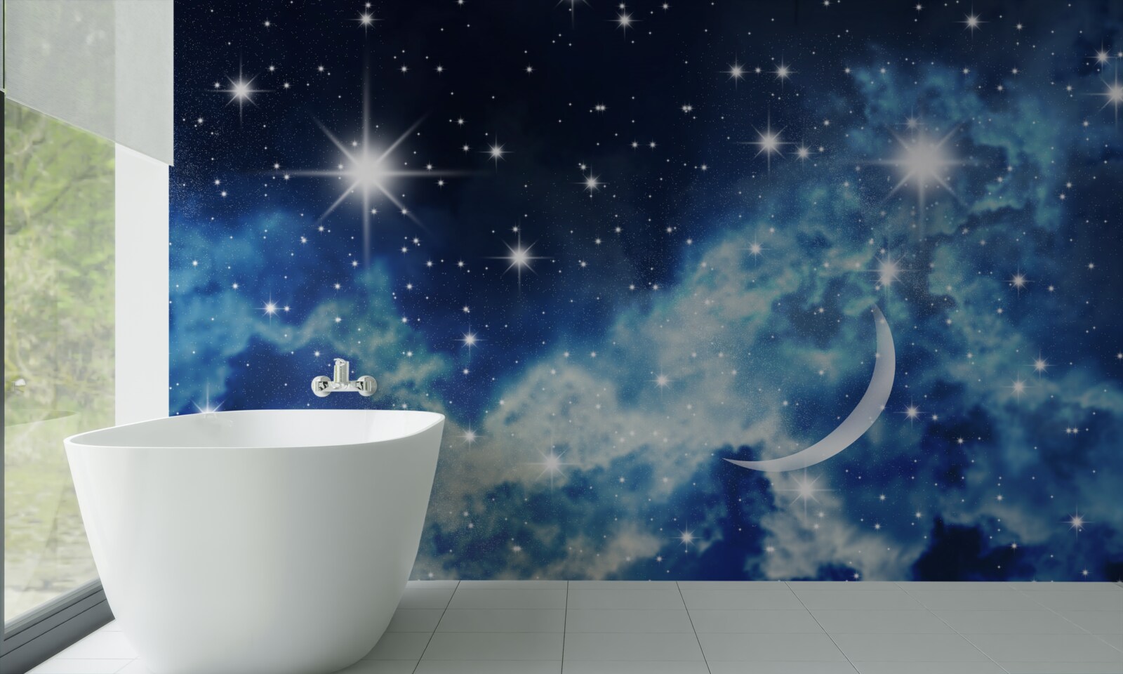 Papier peint scénario de plafond avec ciel pour la chambre à coucher