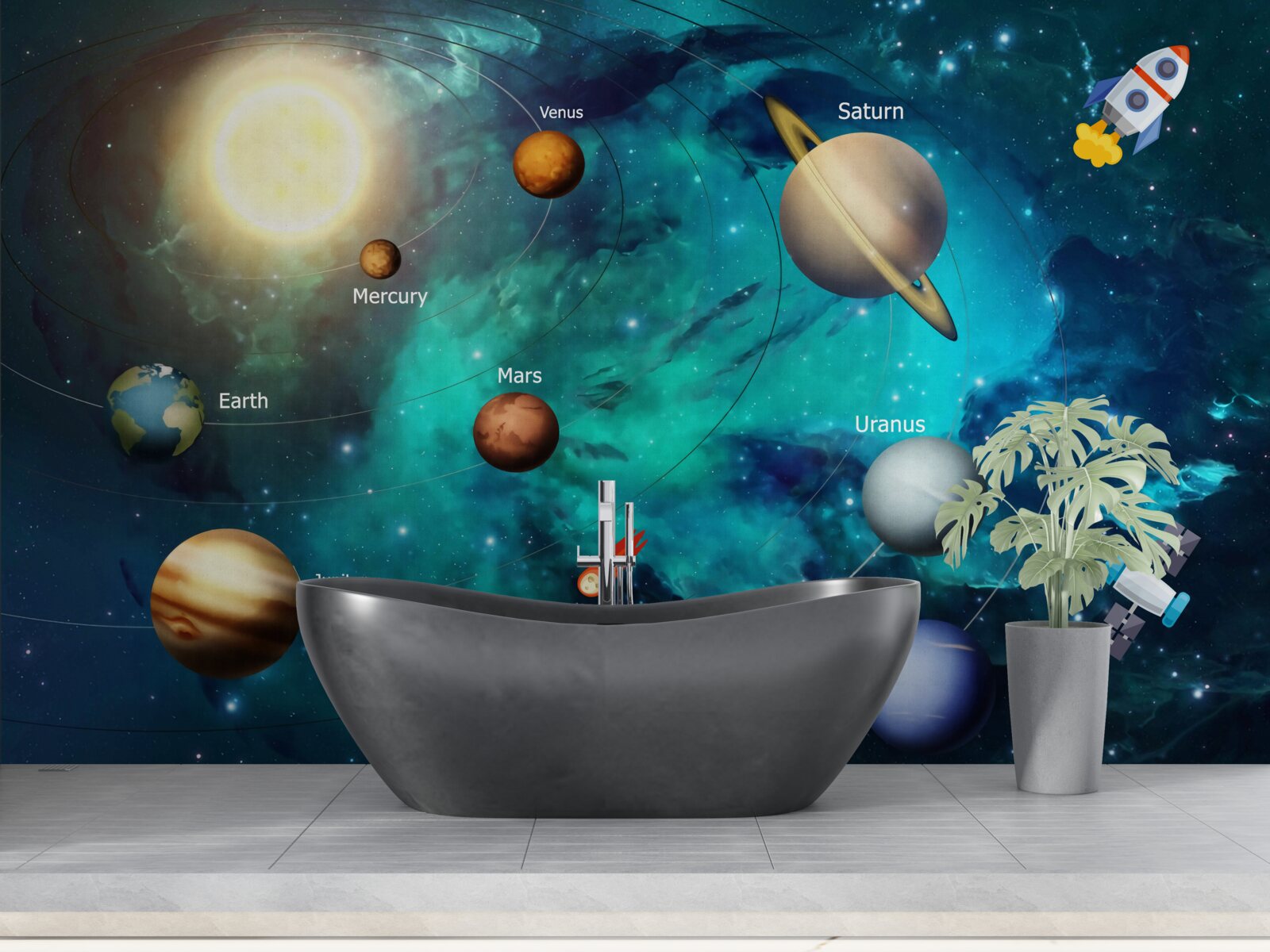 Papier peint espace et mur