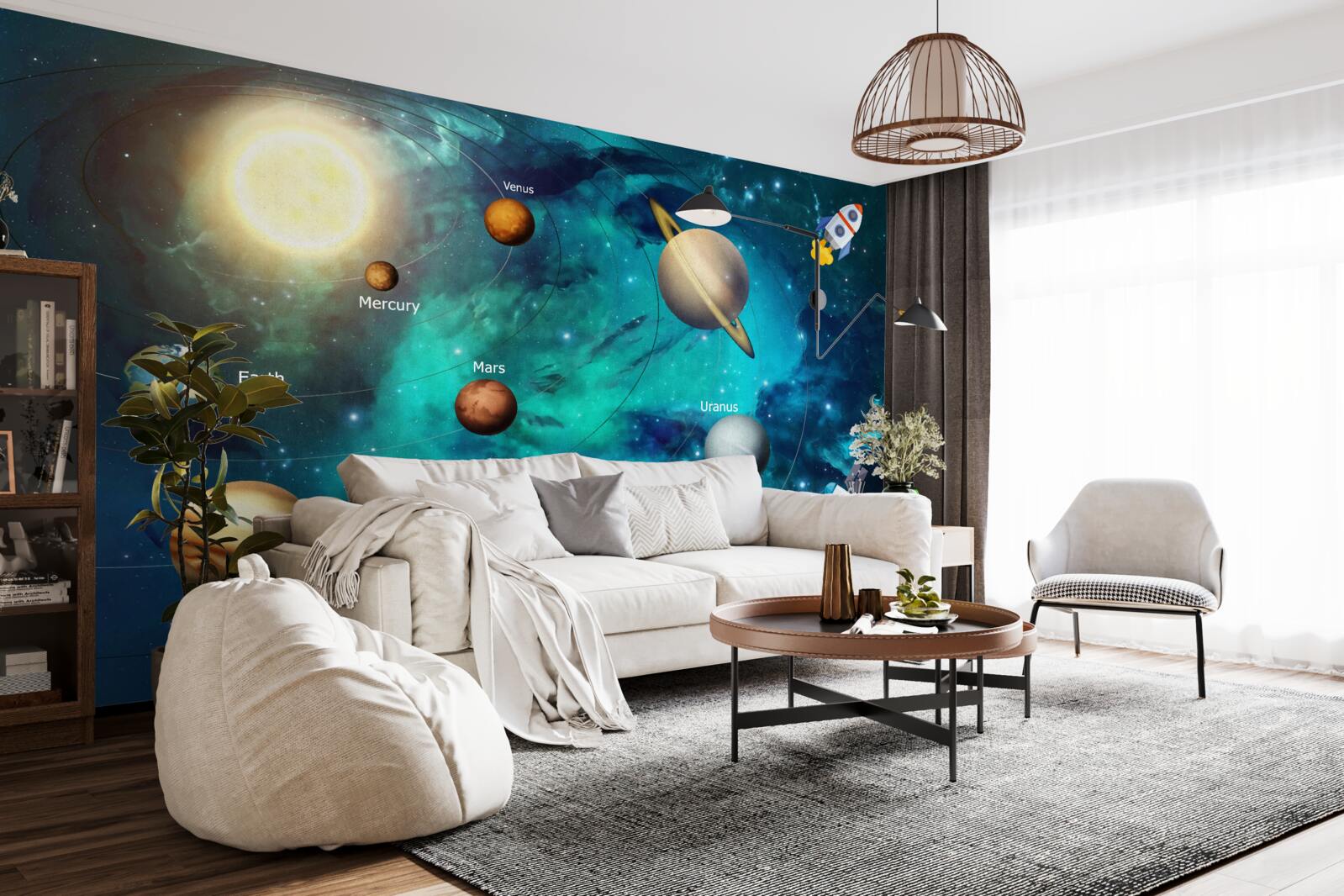 Papier peint espace et mur
