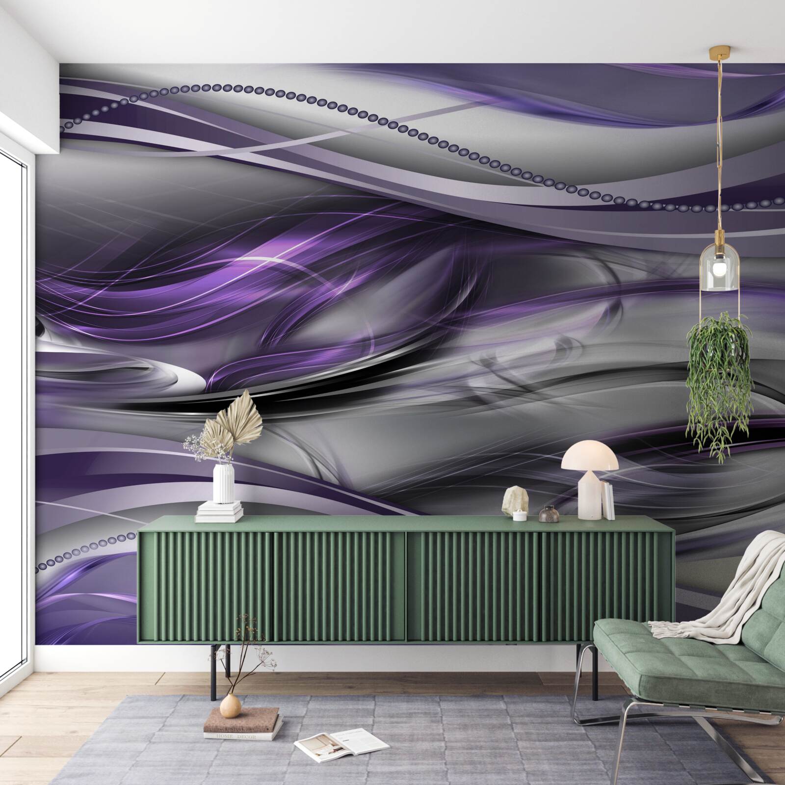Papier peint image abstraite violette