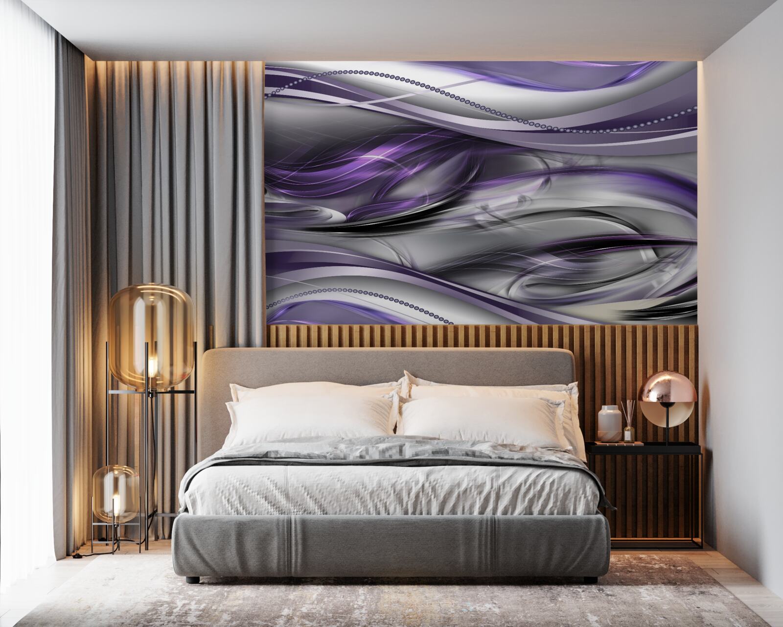 Papier peint image abstraite violette