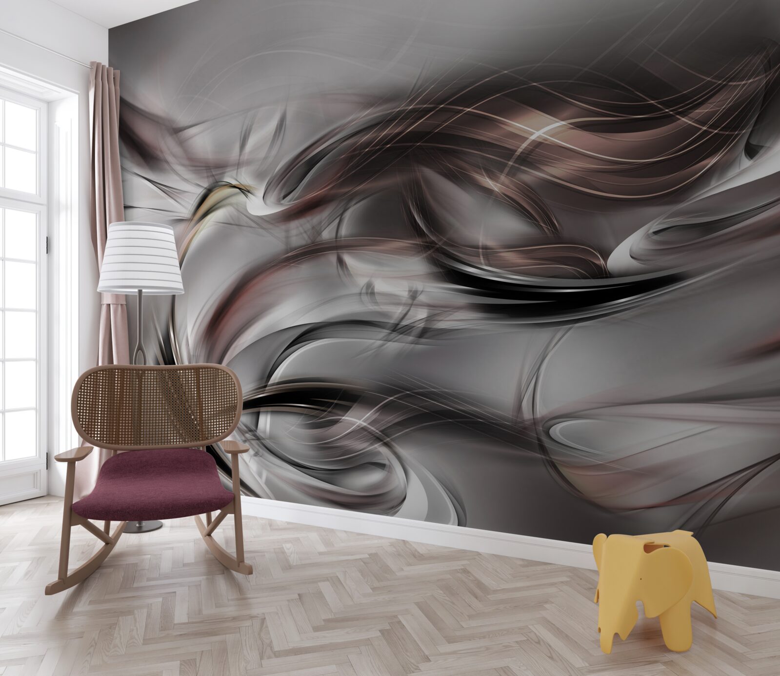 Papier peint gris abstrait