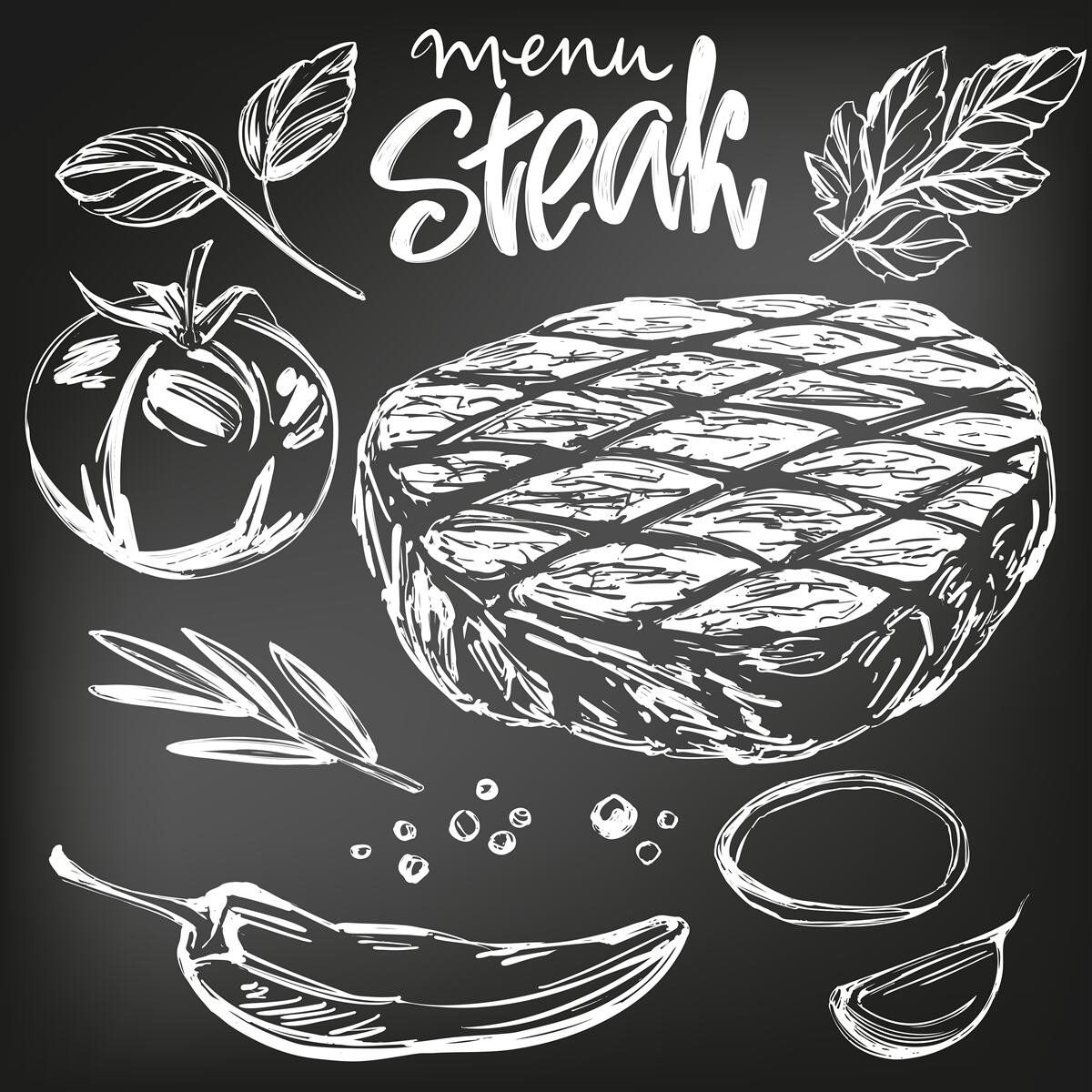 Papier peint steak aux épices