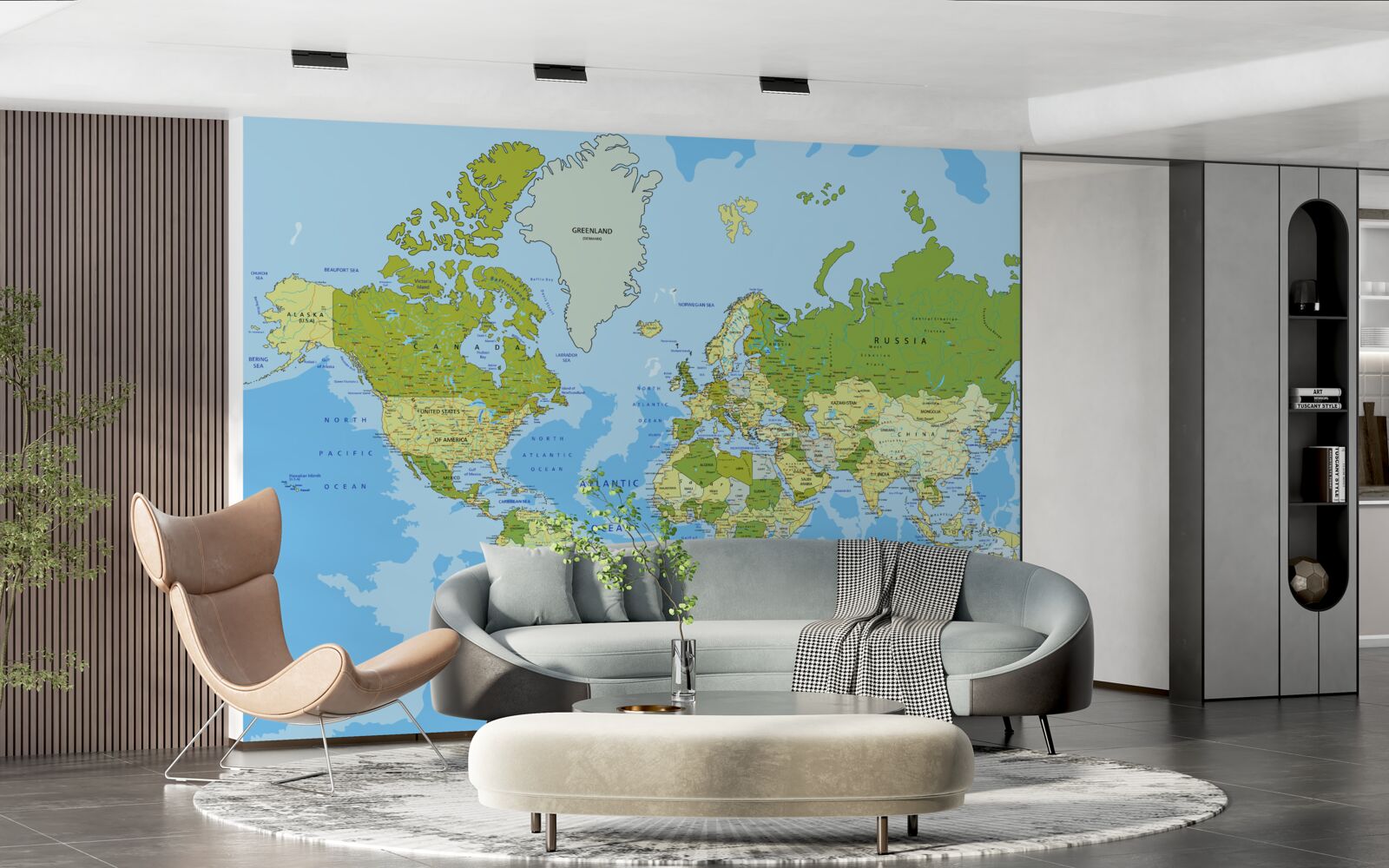 Papier peint une carte du monde avec des informations