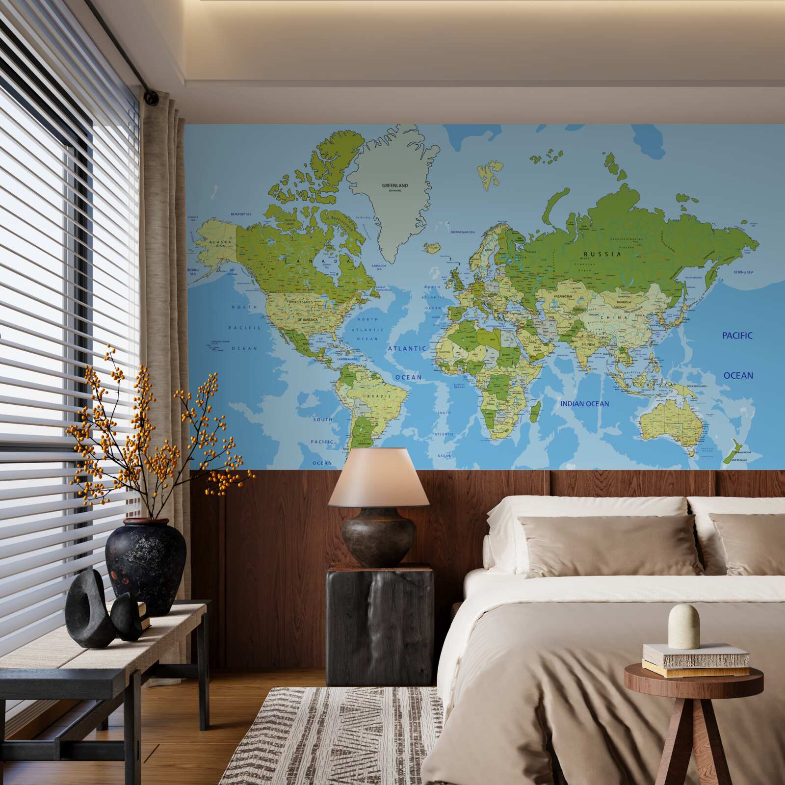 Papier peint une carte du monde avec des informations