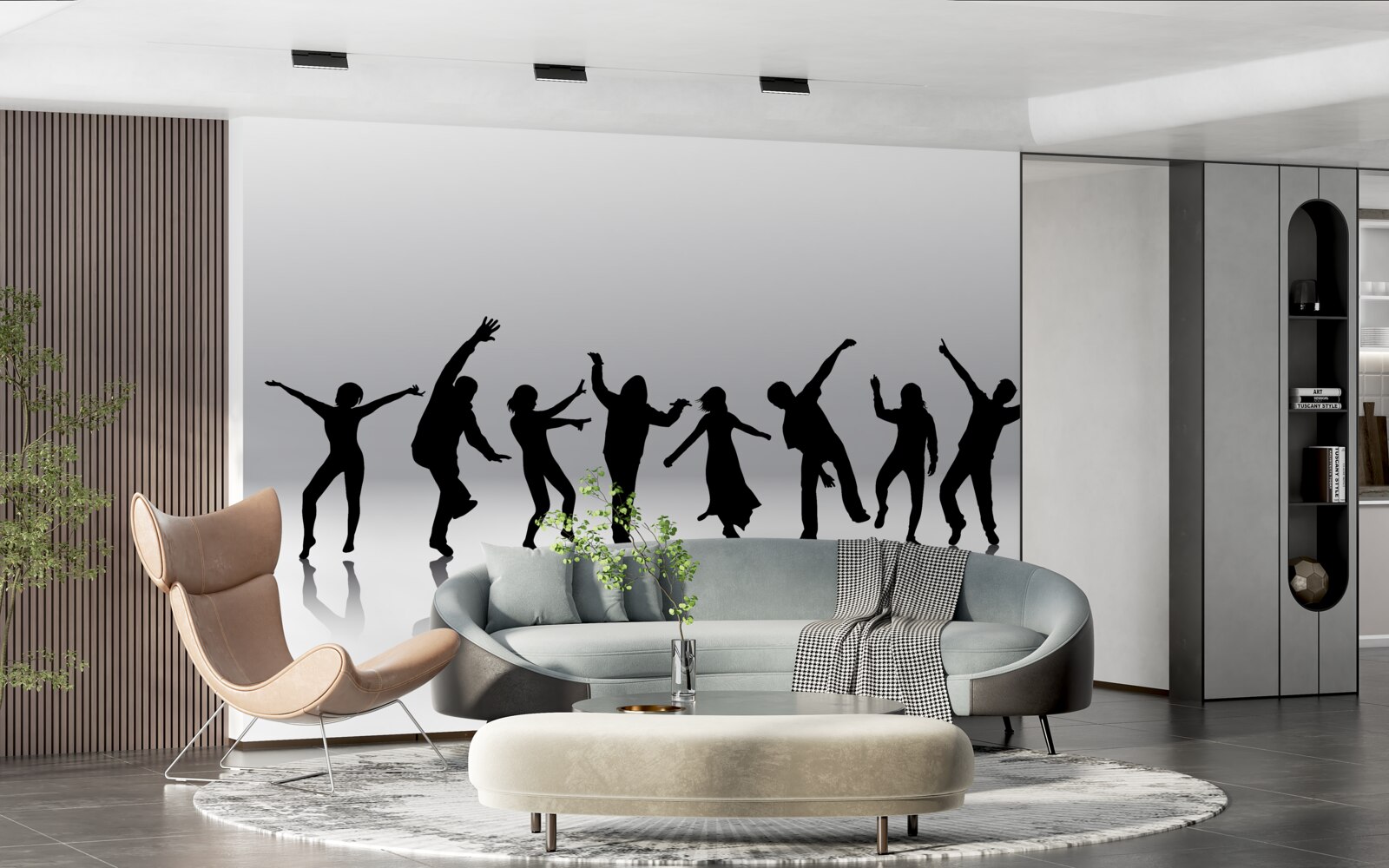 Papier peint circulation des personnes