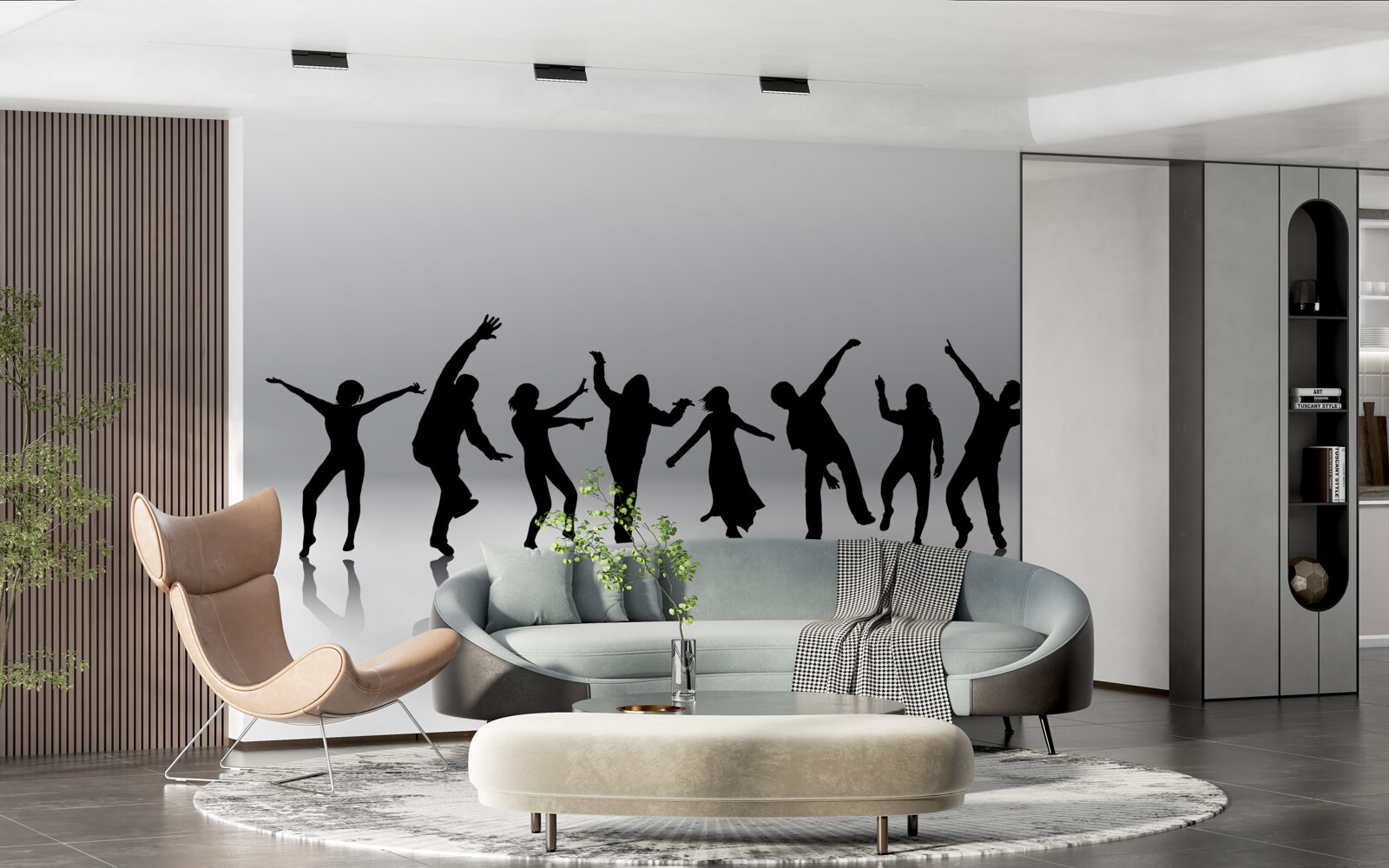 Papier peint circulation des personnes