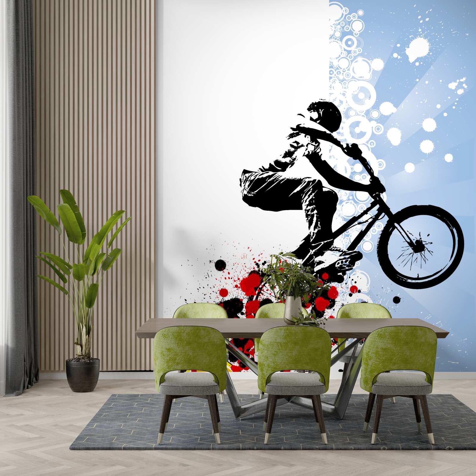 Papier peint pilote de bmx au moment du saut