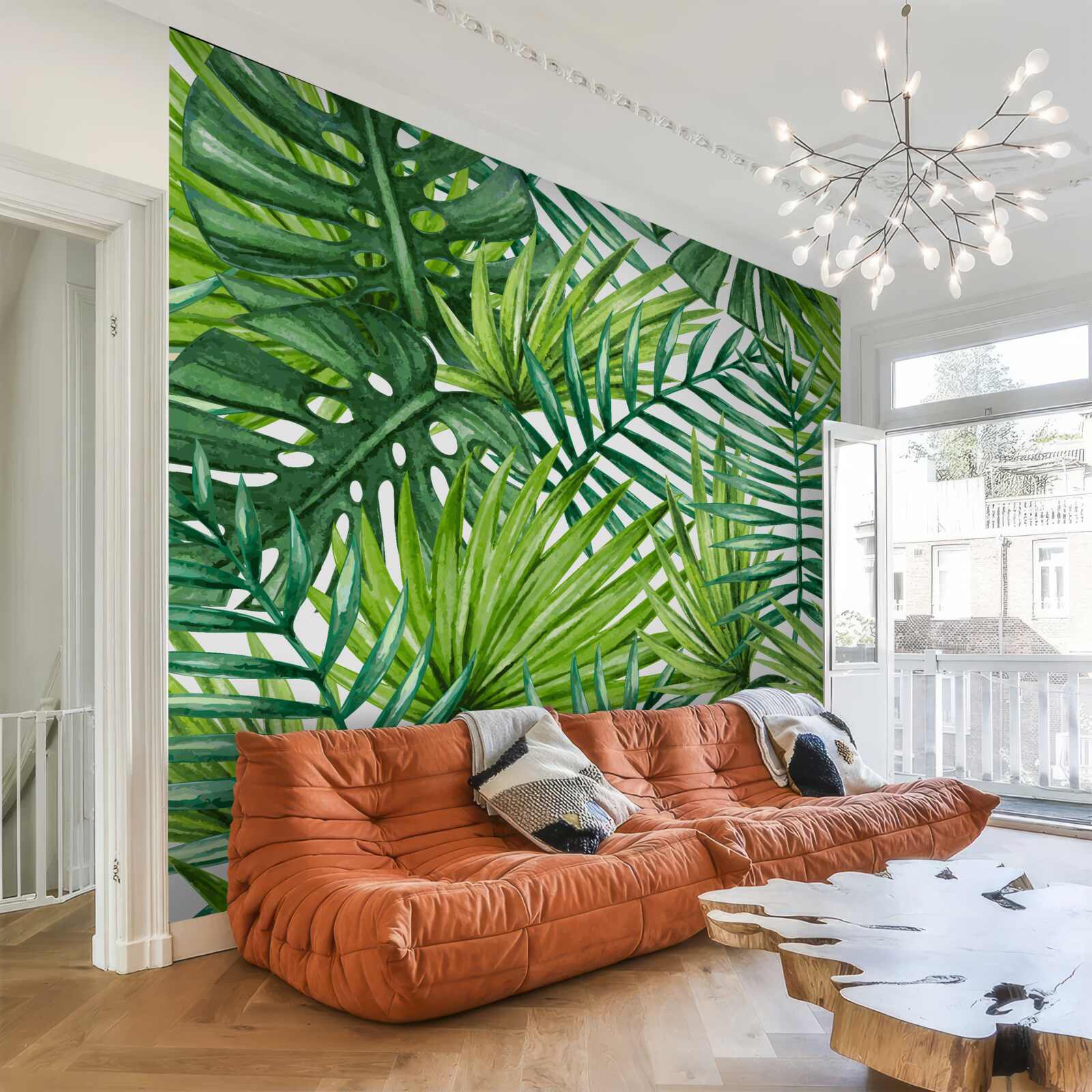 Papier peint plantes tropicales verdoyantes